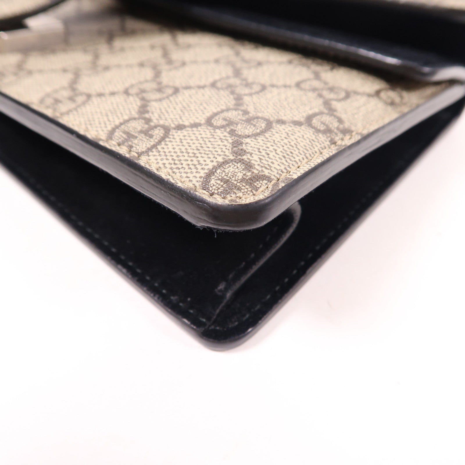 GUCCI 塗層帆布Dionysus GG Supreme Shoulder Bag銀扣鏈帶肩背袋