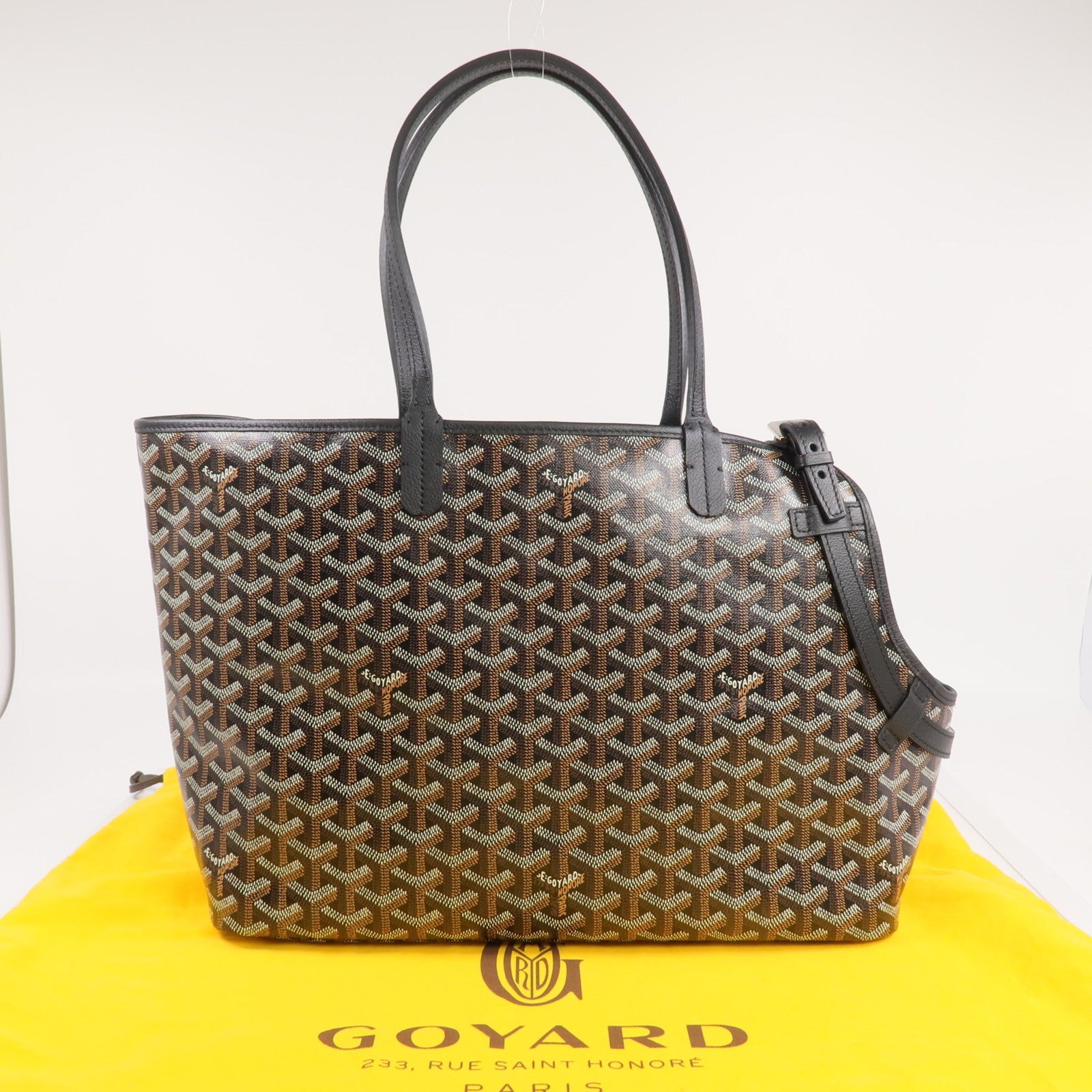GOYARD 塗層帆布Chien Gris Bag銀扣肩背袋/手挽袋