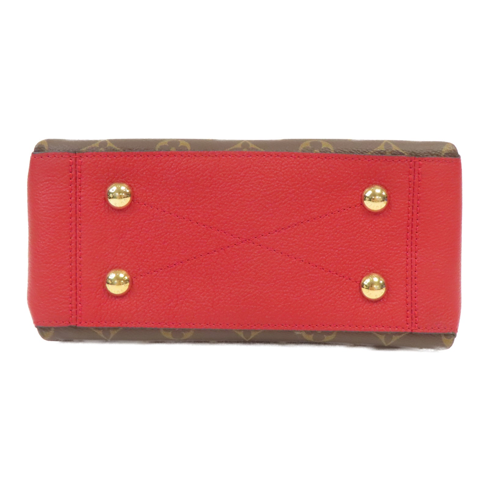 LOUIS VUITTON Monogram Surene BB金扣鏈帶肩背袋啡色/紅色