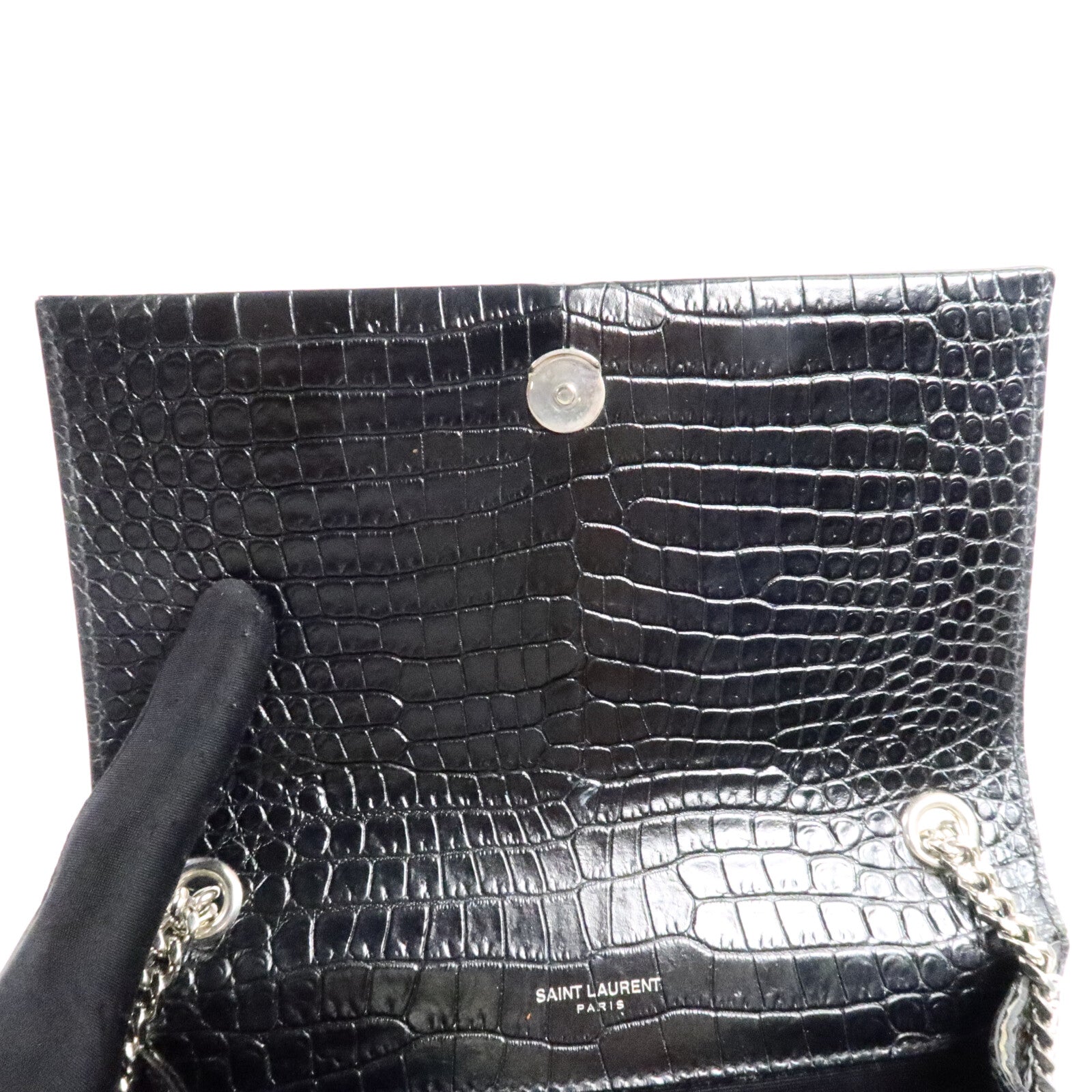 YVES SAINT LAURENT 牛皮皮革Kate Small鏈帶肩背袋