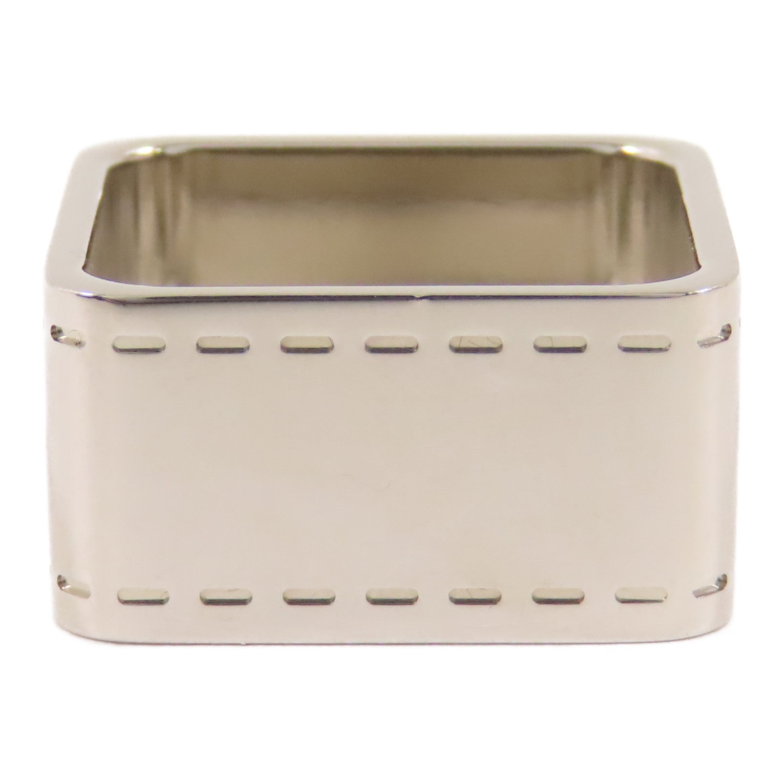 HERMES Scarf Ring Holder Metal Silver
