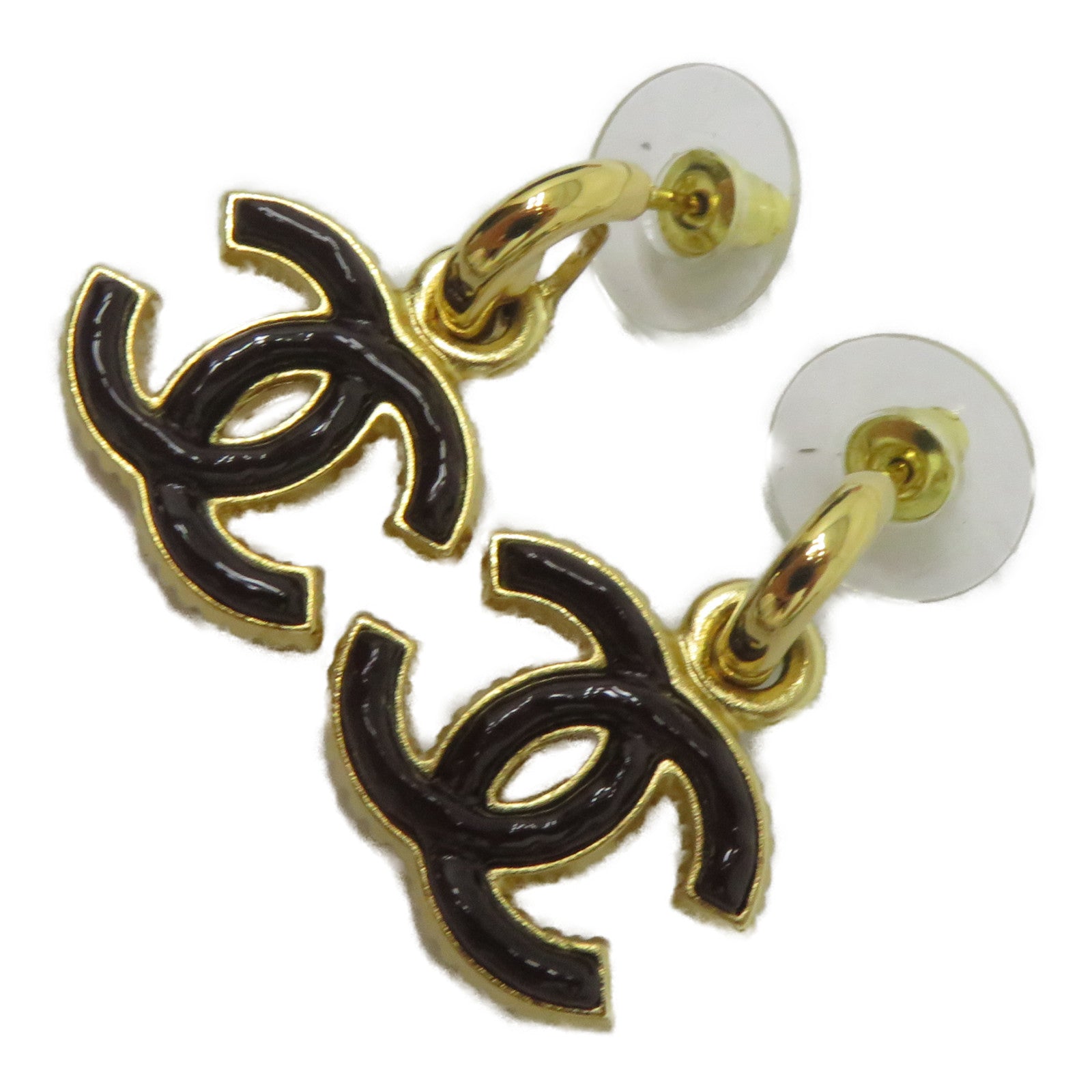 CHANEL 金屬Earrings耳環金色/啡色