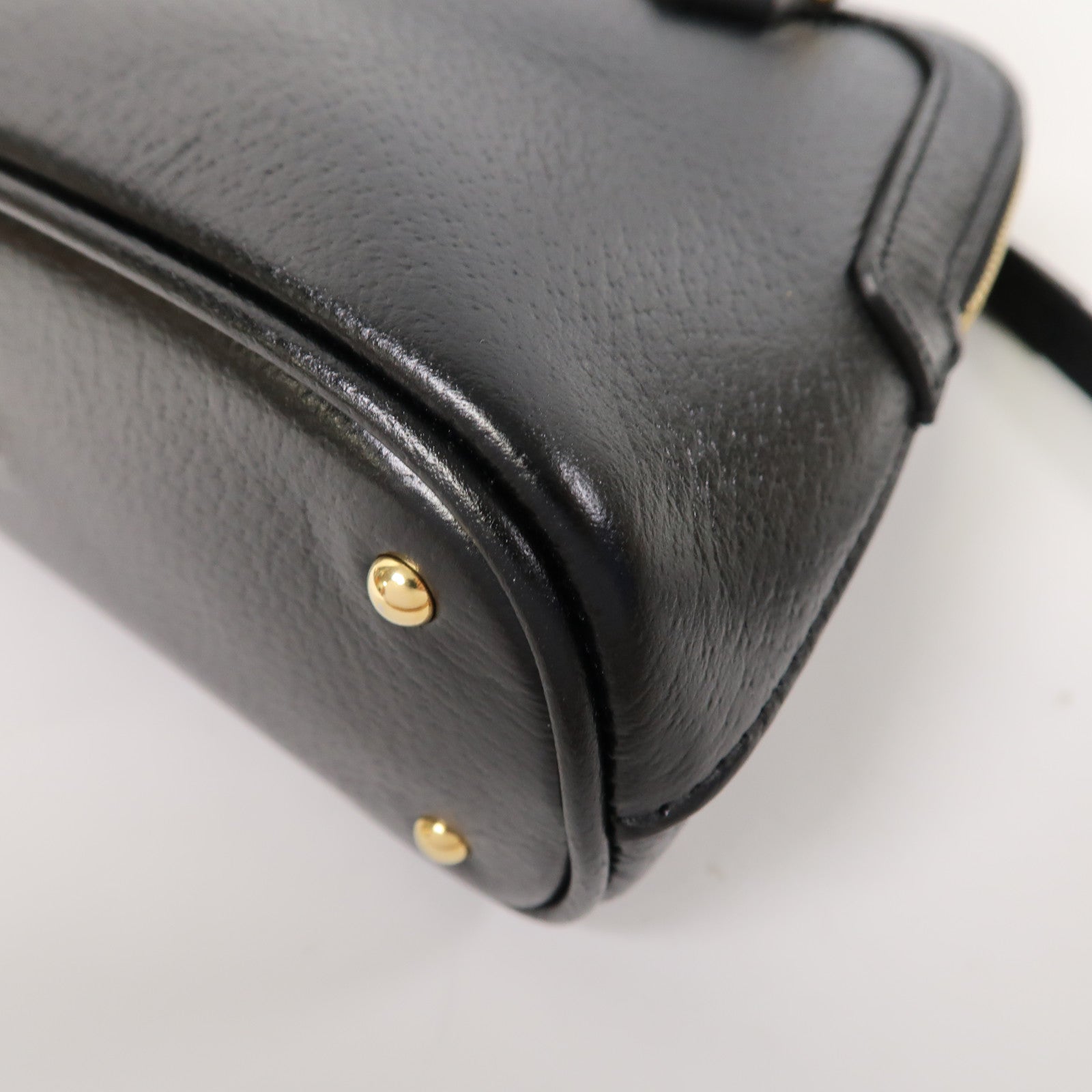 GUCCI 牛皮皮革Diana Mini金扣手挽肩背兩用袋黑色