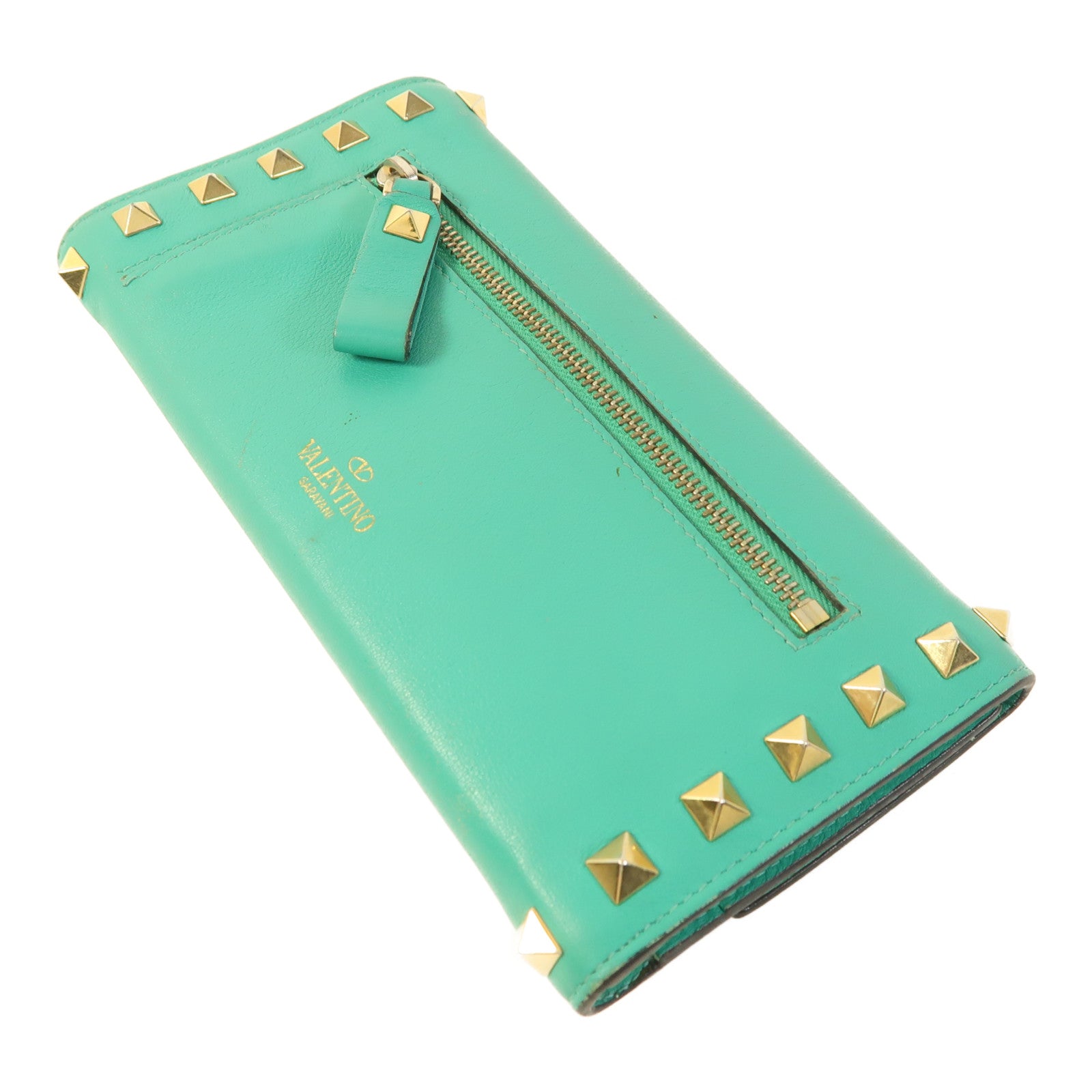 Valentino 牛皮皮革Long Wallet金扣長錢包