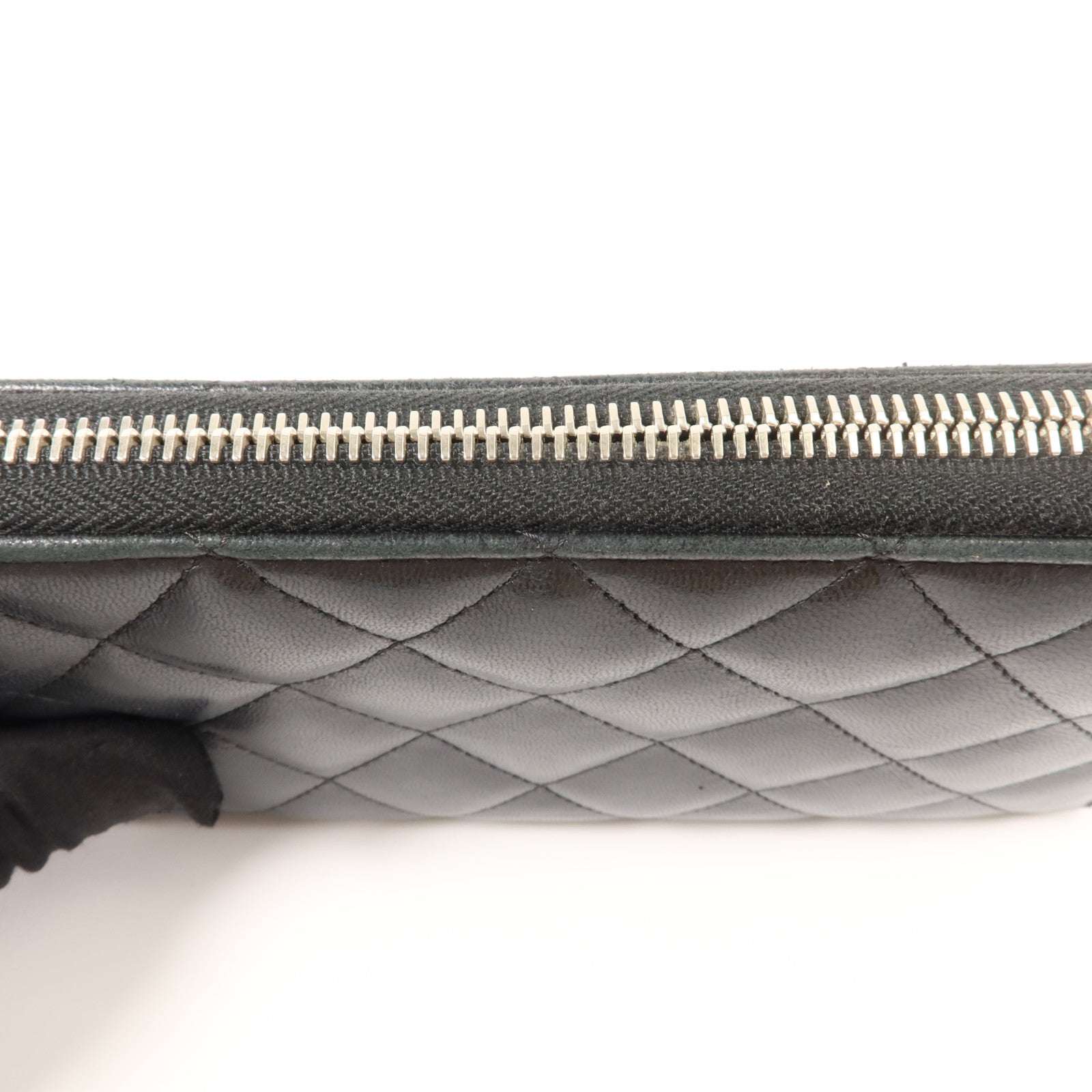 CHANEL 羊皮皮革Long Round Wallet長錢包