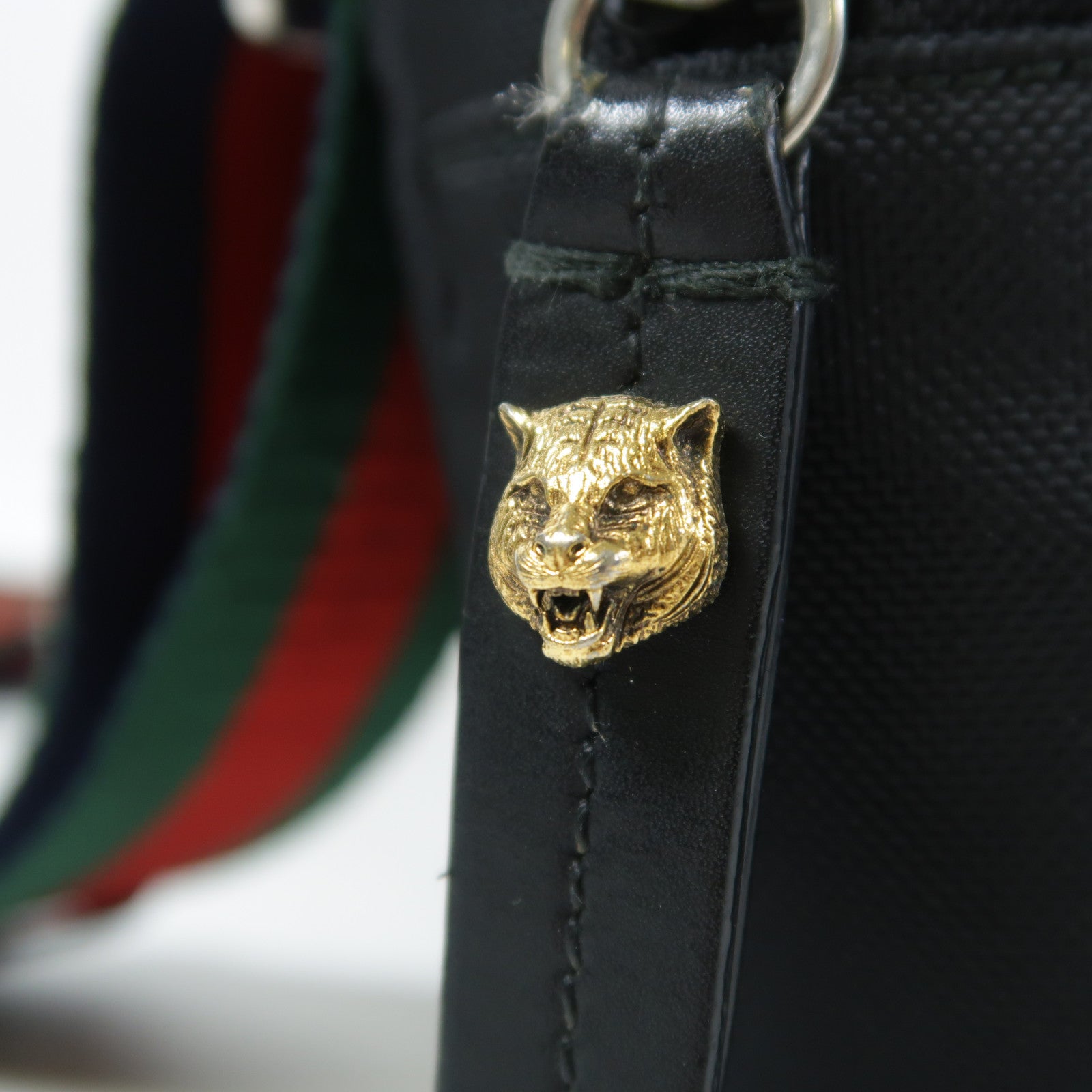 GUCCI 尼龍Shoulder Bag銀扣肩背袋