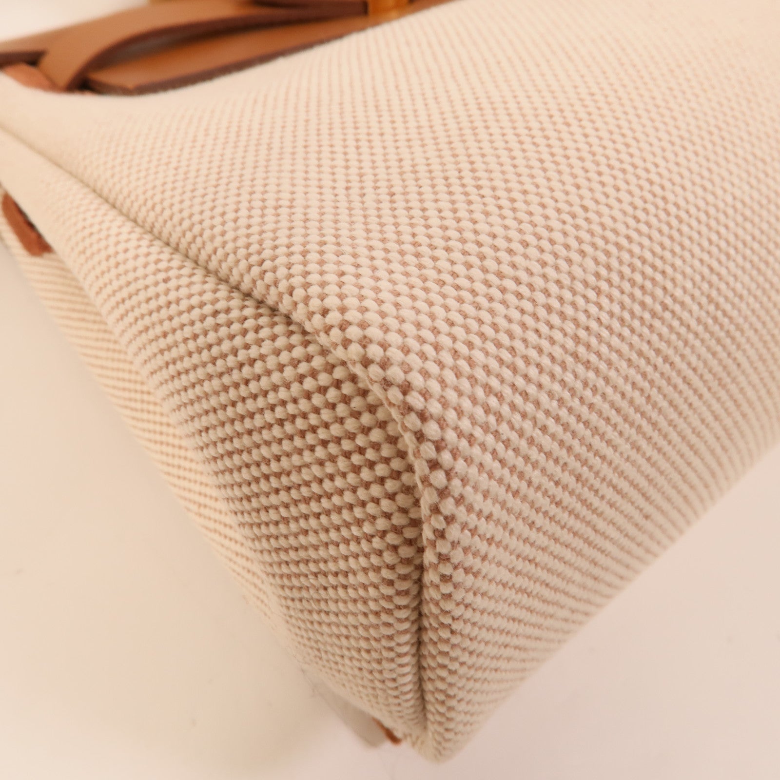 HERMES 帆布Mini Herbag肩背袋Fauve