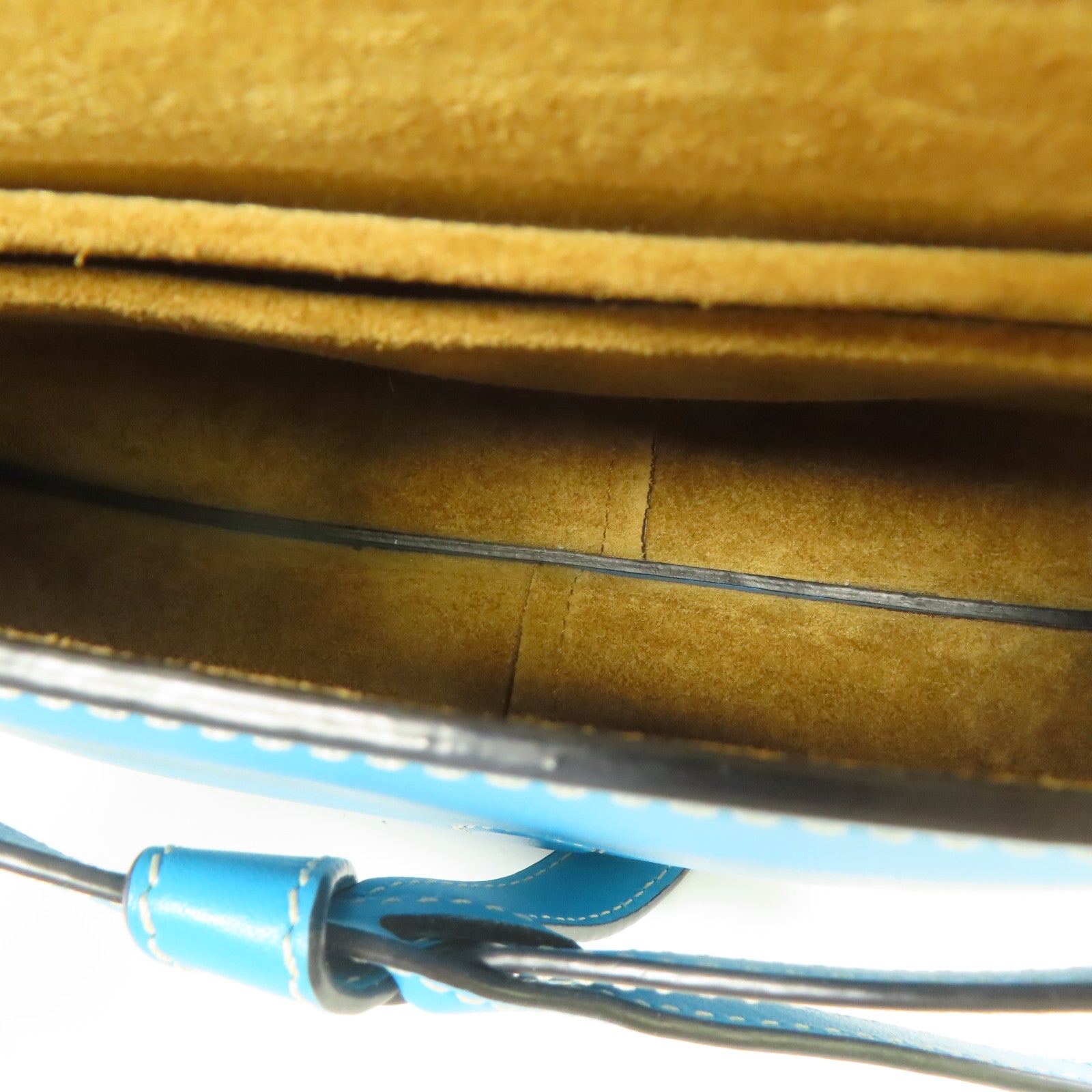 LOEWE 牛皮皮革Gate Bumbag銀扣腰包藍色