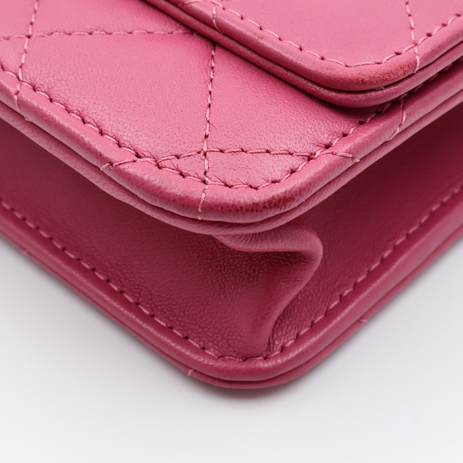 CHANEL 羊皮皮革WOC Wallet On Chain金扣鏈帶肩背袋