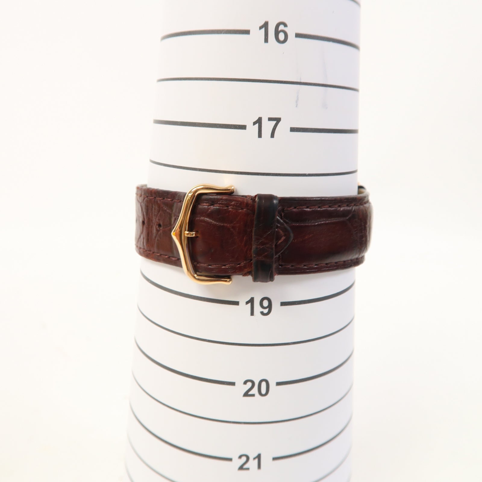 CARTIER Ronde Louis Cartier 18K玫瑰金手錶手動機芯白色