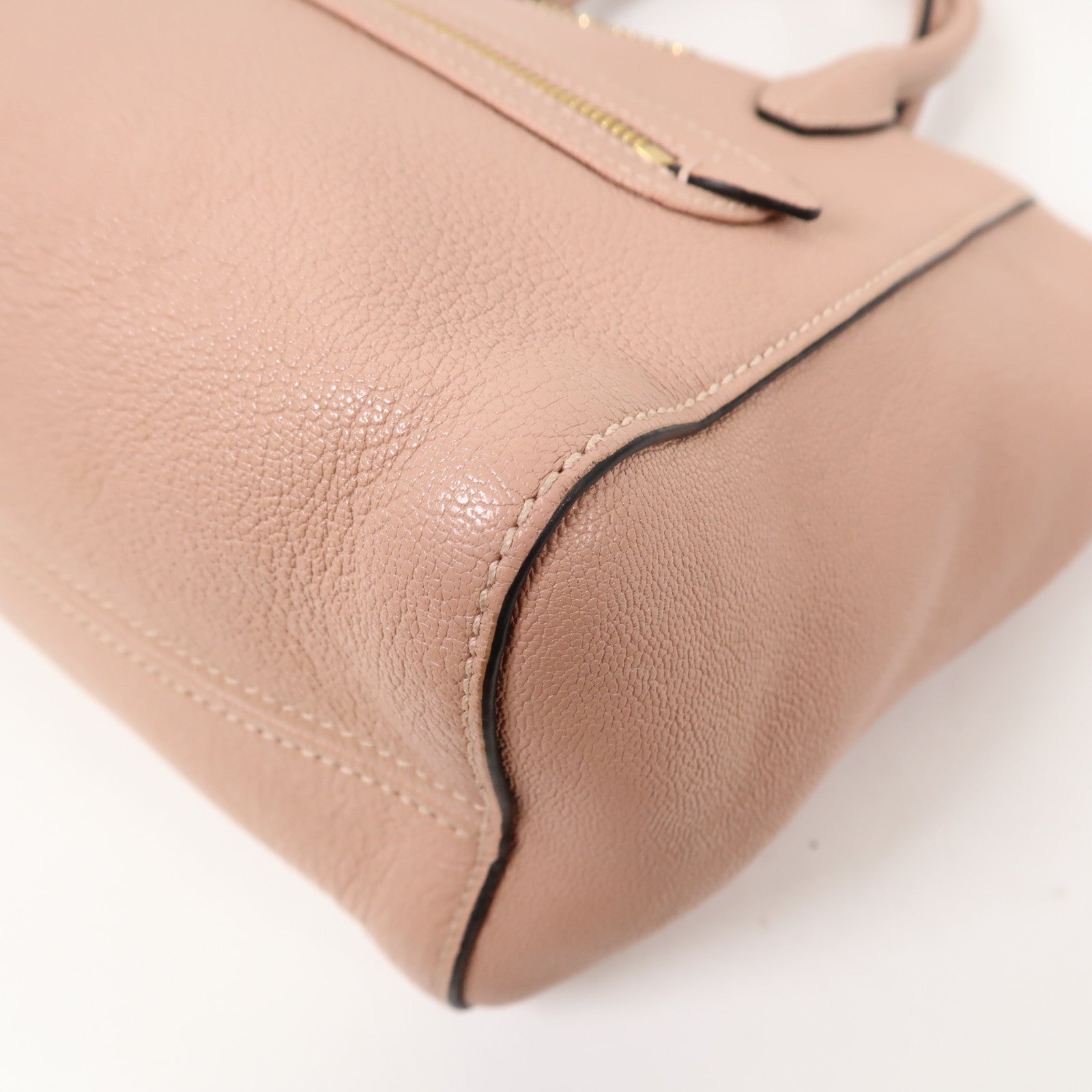 Miu Miu 牛皮皮革Shoulder Bag金扣手挽肩背兩用袋粉紅色