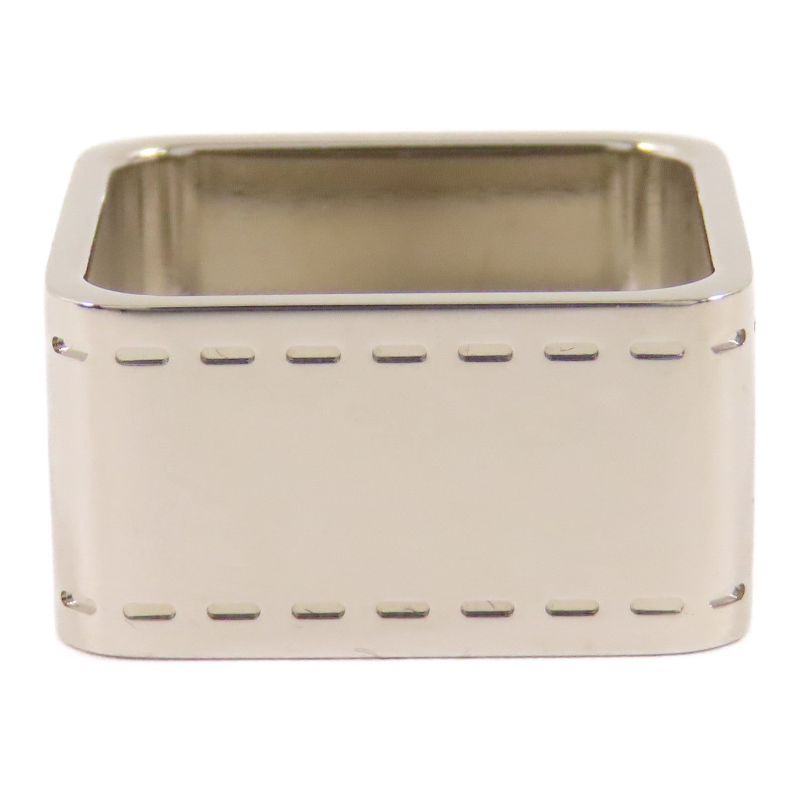 HERMES Scarf Ring Holder Metal Silver