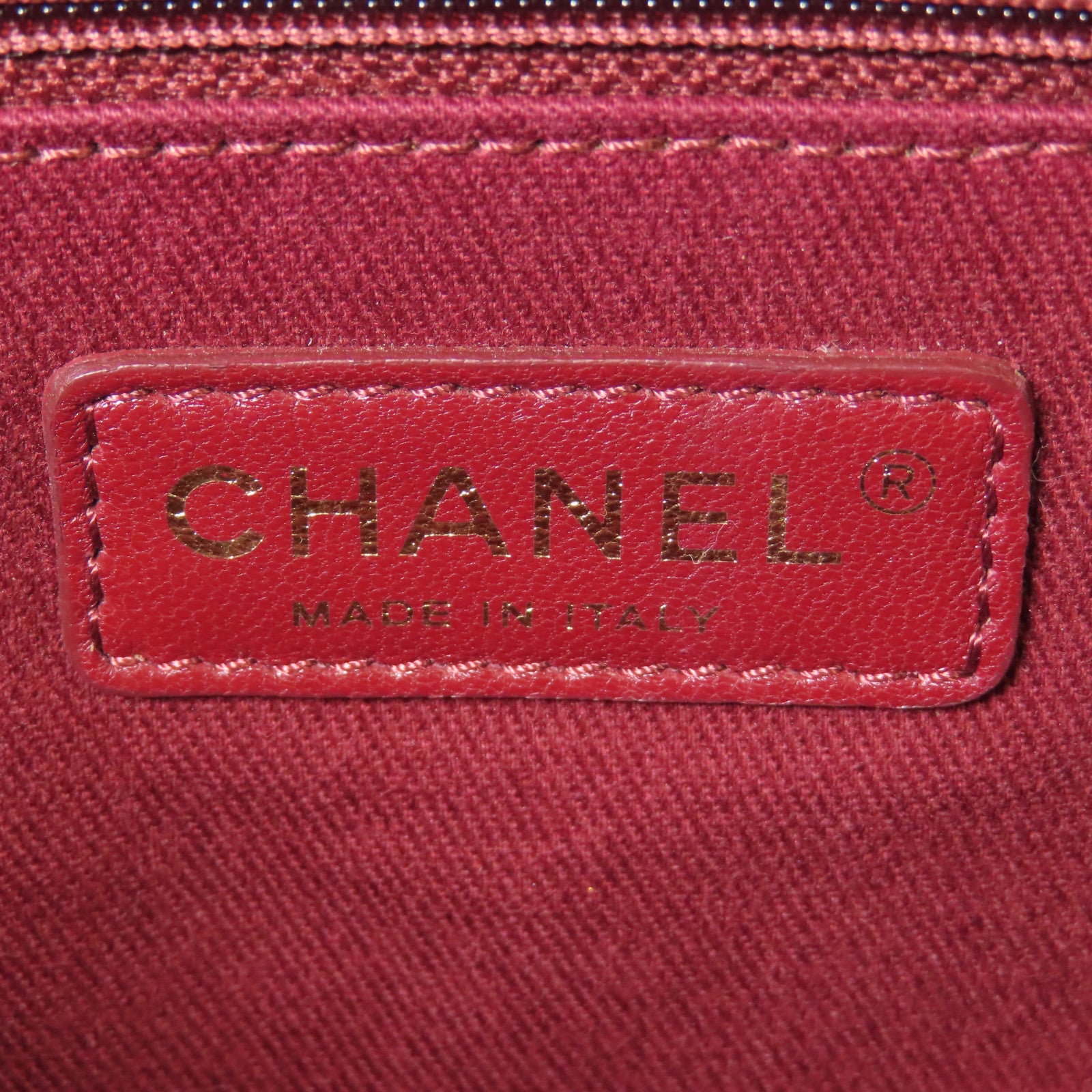 CHANEL 牛皮皮革Chain Shoulder金扣鏈帶手挽肩背兩用袋