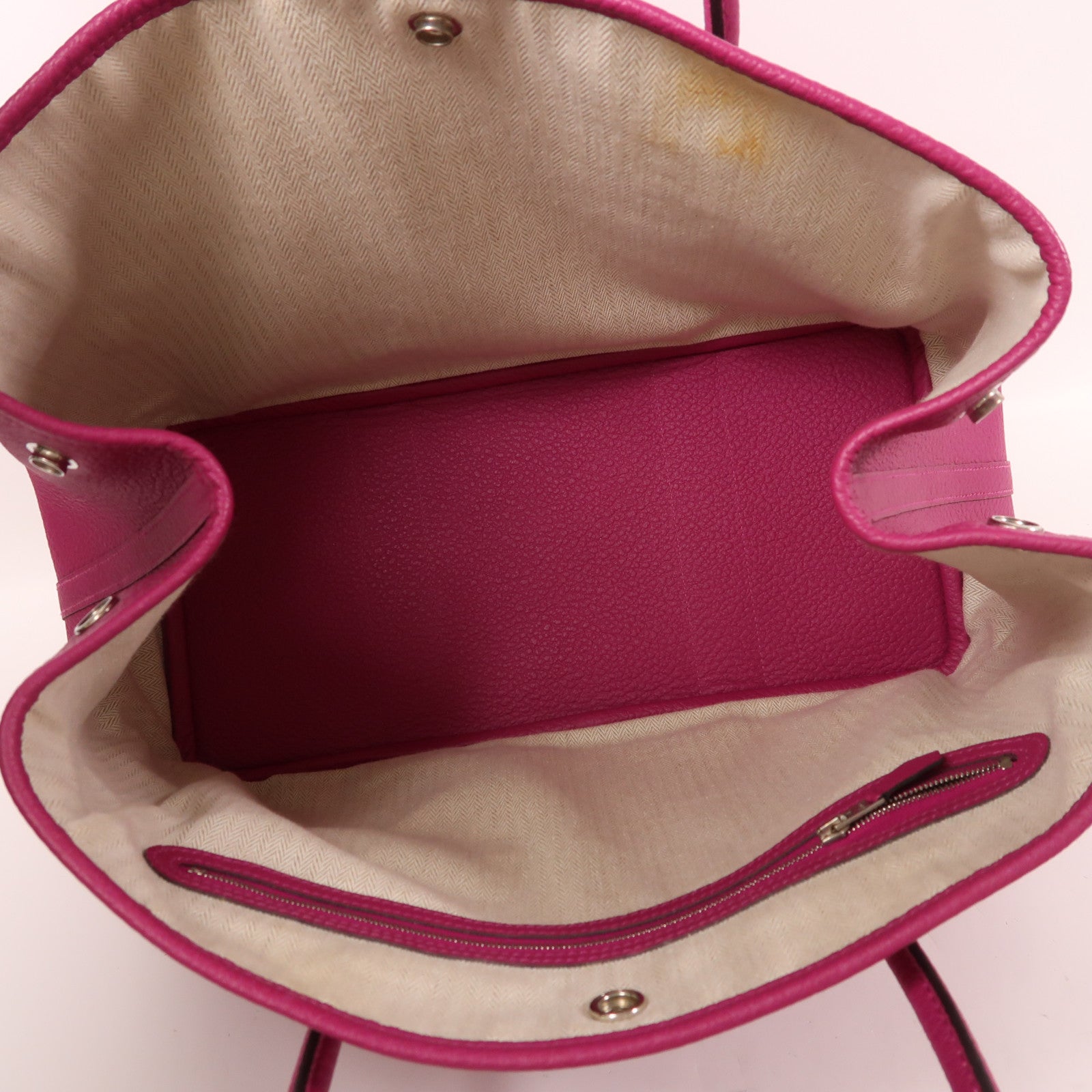 HERMES Negonda皮革Garden Party PM銀扣手挽袋