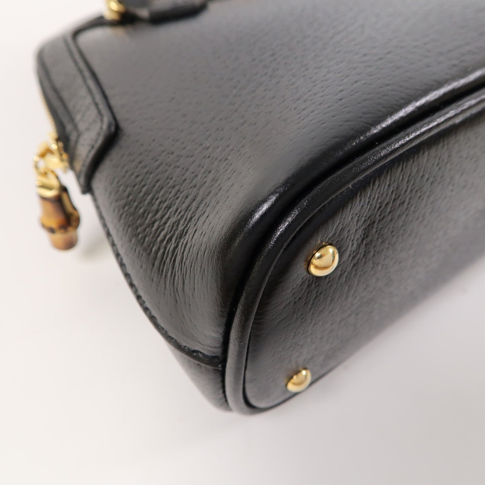 GUCCI 牛皮皮革Diana Mini金扣手挽肩背兩用袋黑色