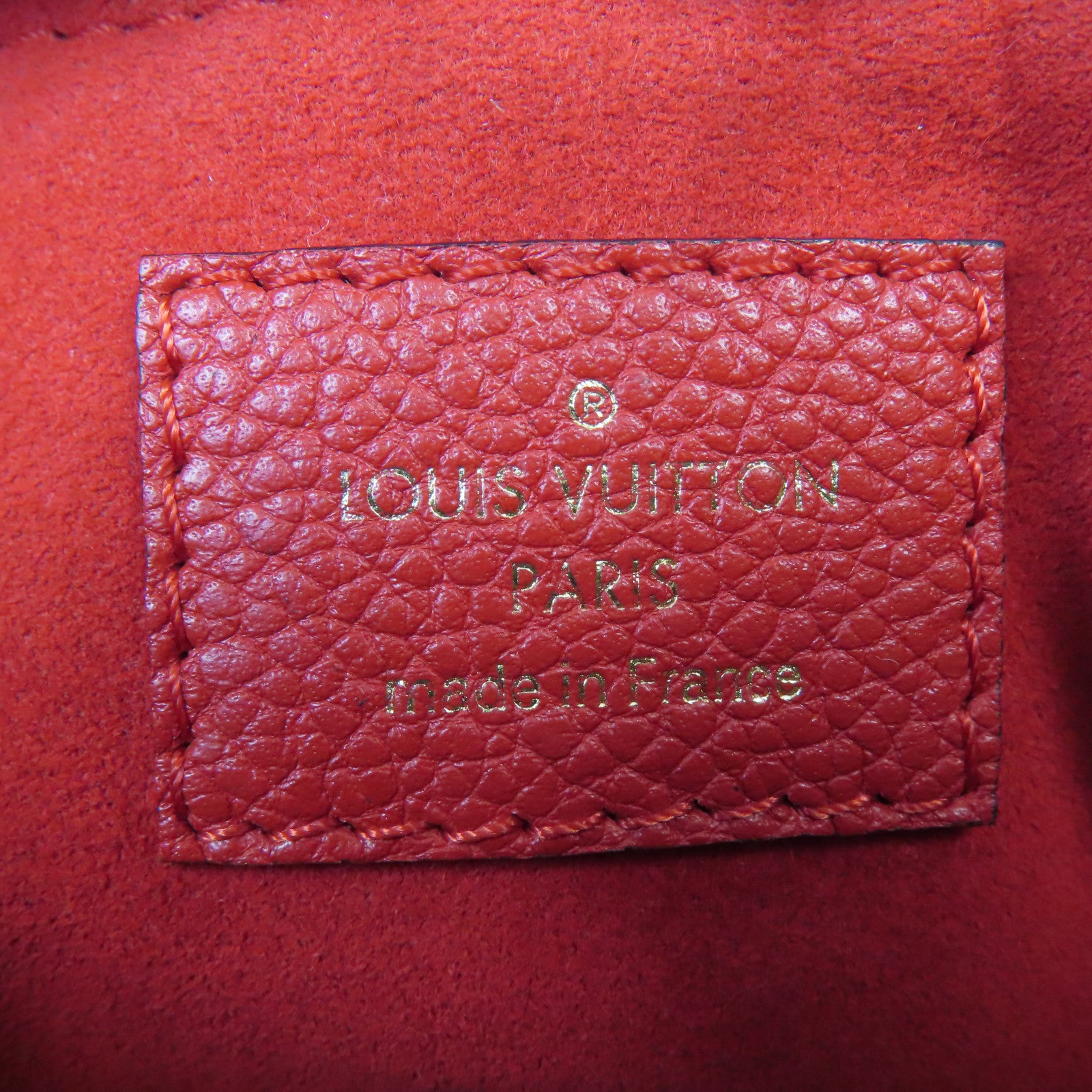 LOUIS VUITTON Monogram Surene BB金扣鏈帶肩背袋啡色/紅色