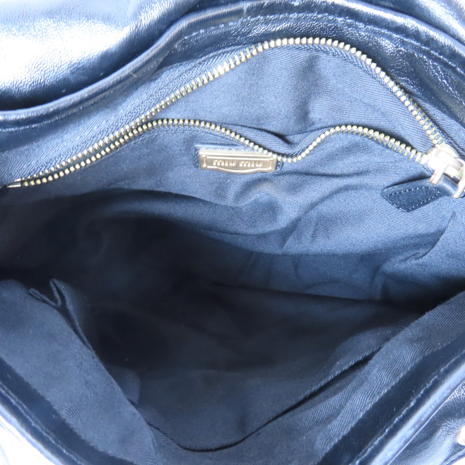 Miu Miu 羊皮皮革Shoulder Bag金扣手挽肩背兩用袋黑色