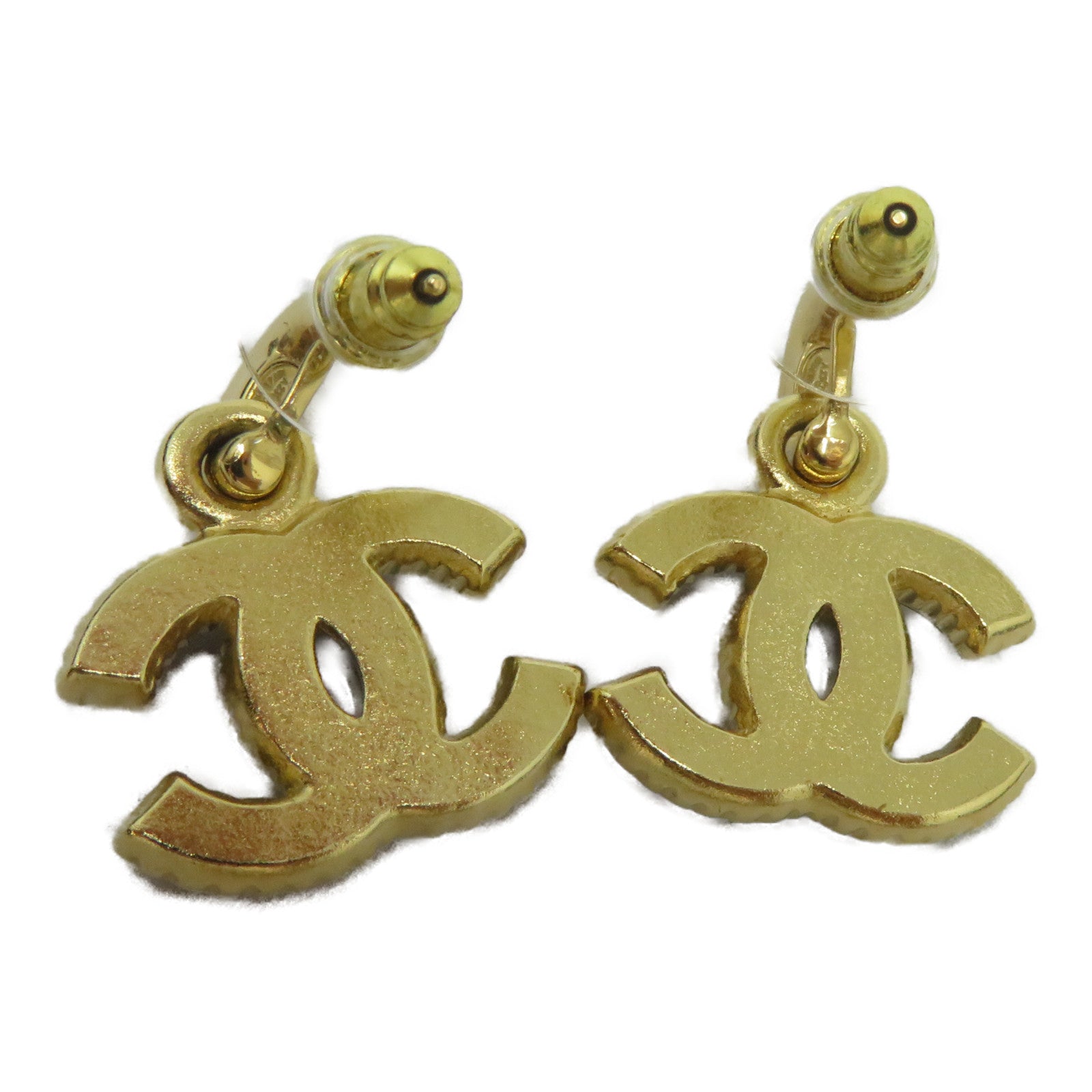 CHANEL 金屬Earrings耳環金色/啡色
