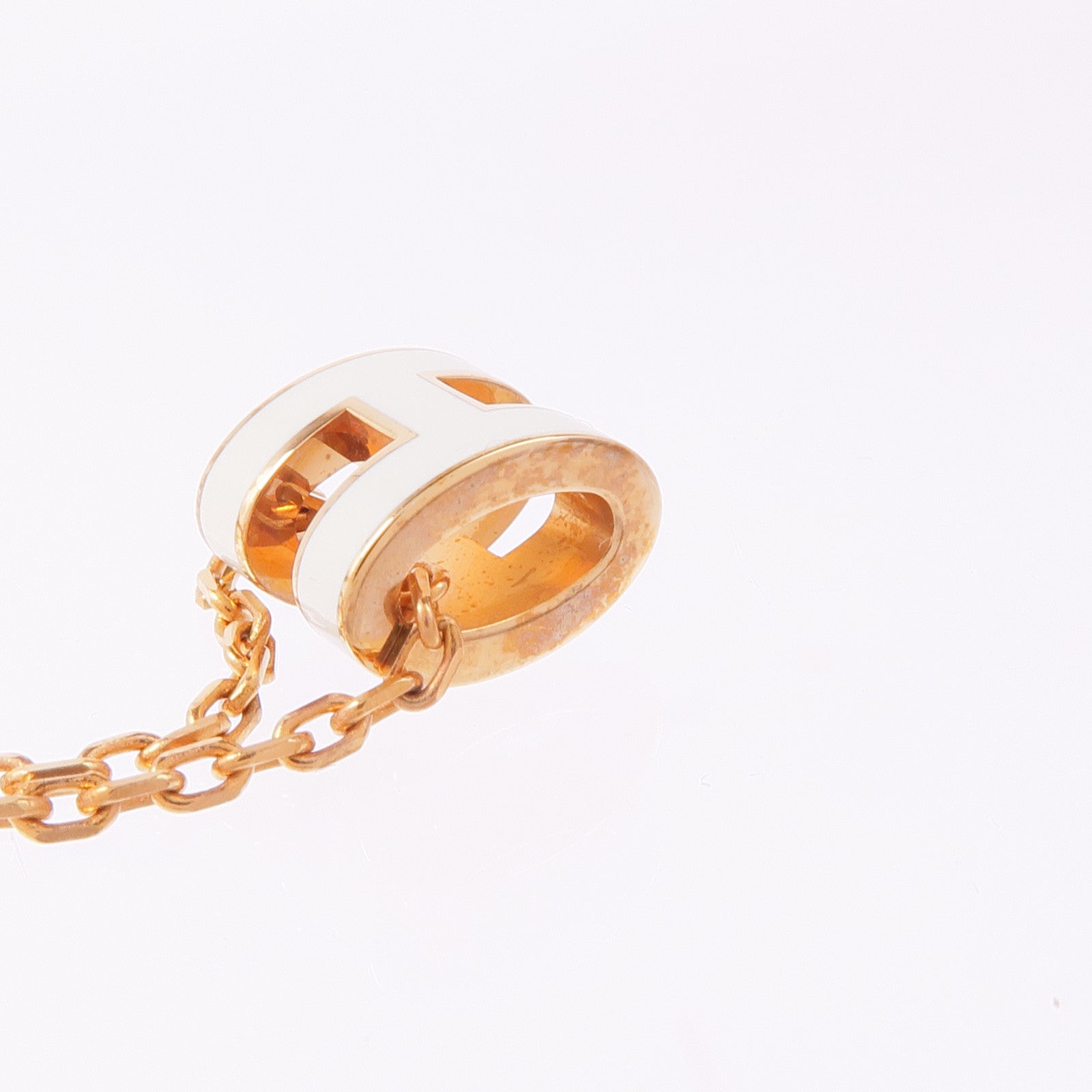 HERMES 金屬Mini Pop H項鍊Blanc
