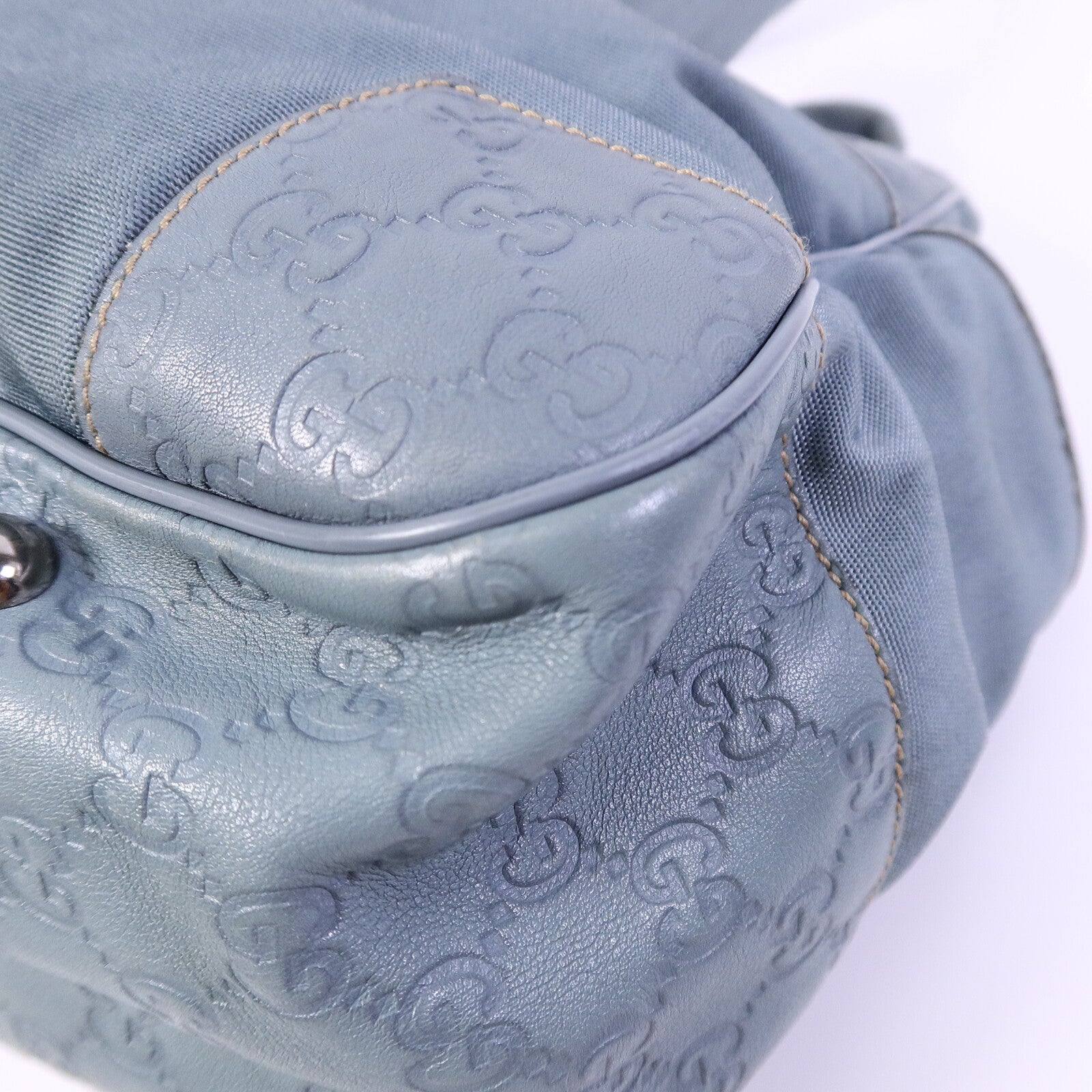 GUCCI 帆布/牛皮皮革Tote Bag手挽袋