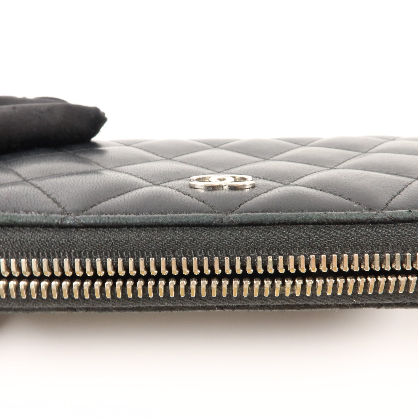 CHANEL 羊皮皮革Long Round Wallet長錢包