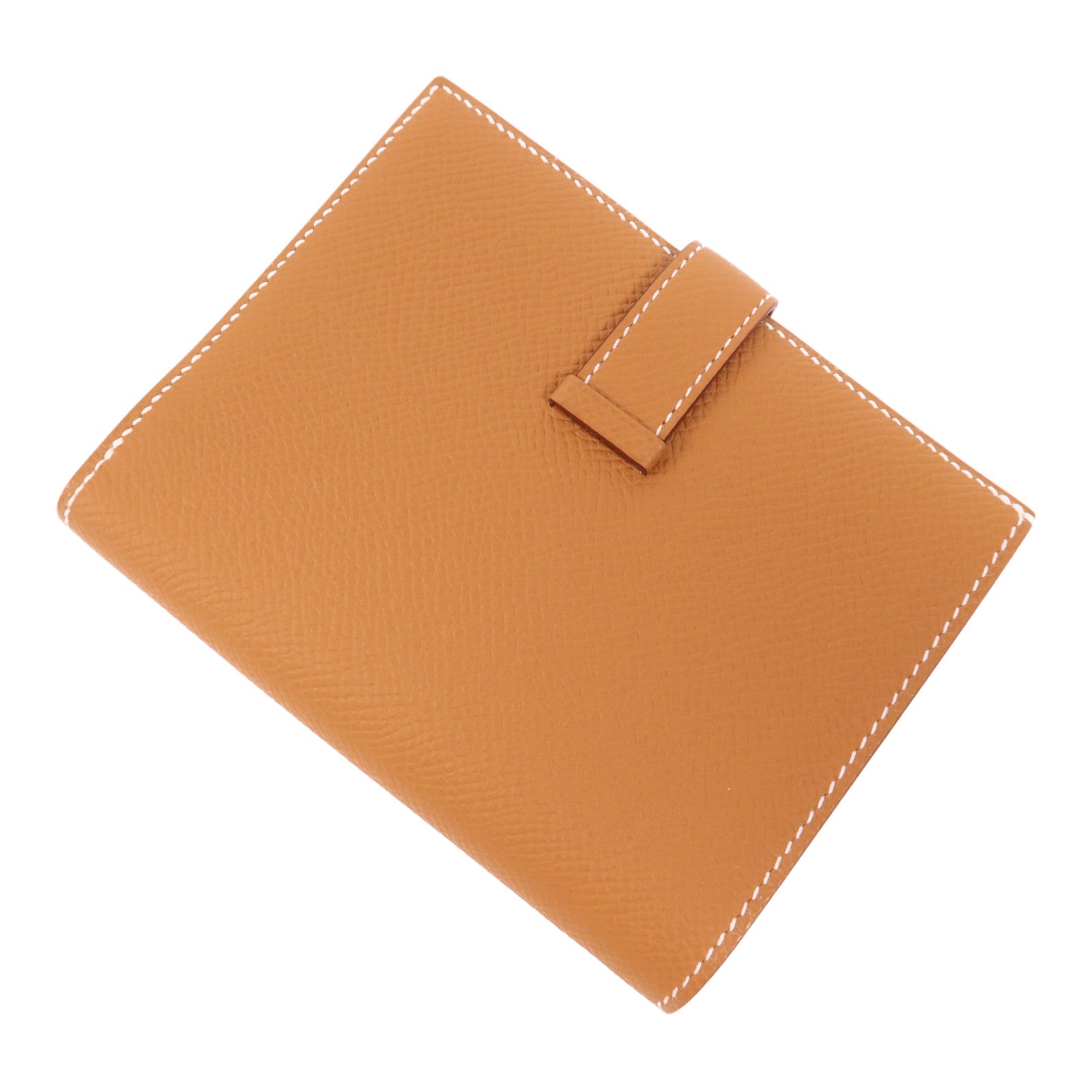 HERMES Epsom皮革P-Feuille Bearn Compact金扣錢包