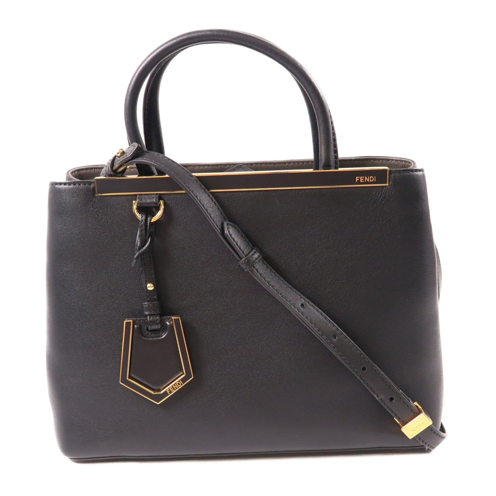 FENDI 牛皮皮革Petite 2 Jours金扣手挽肩背兩用袋