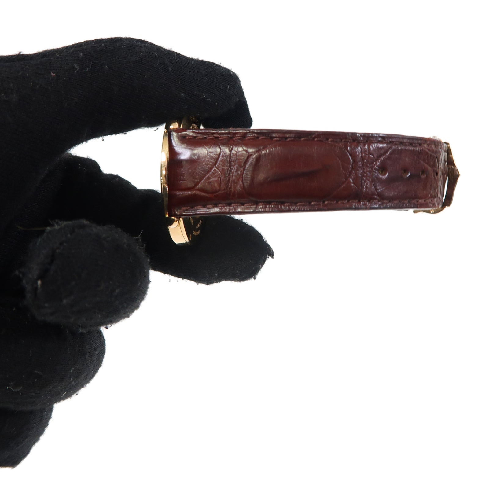 CARTIER Ronde Louis Cartier 18K玫瑰金手錶手動機芯白色