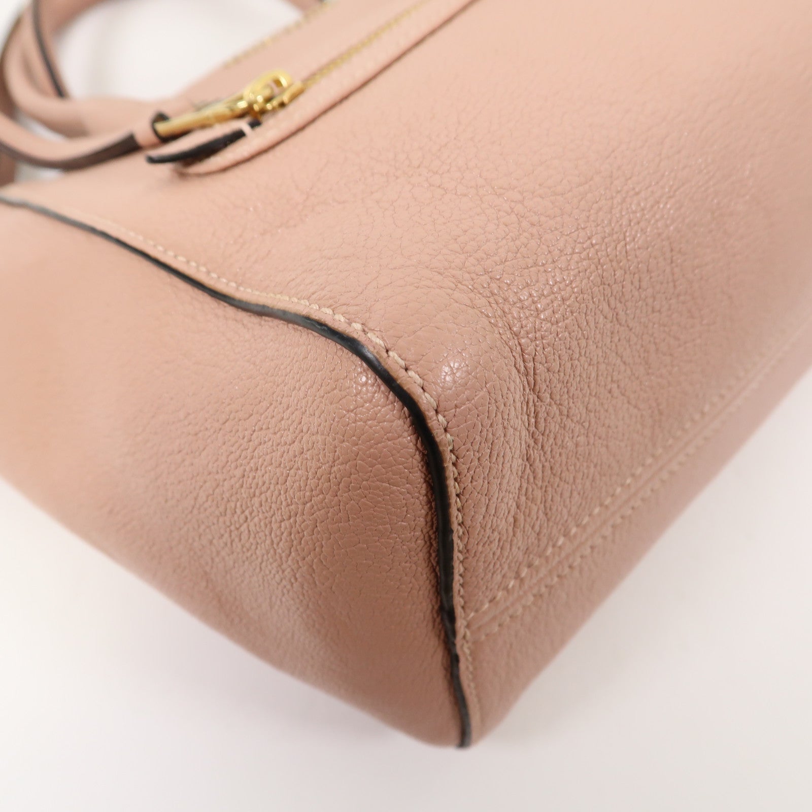 Miu Miu 牛皮皮革Shoulder Bag金扣手挽肩背兩用袋粉紅色