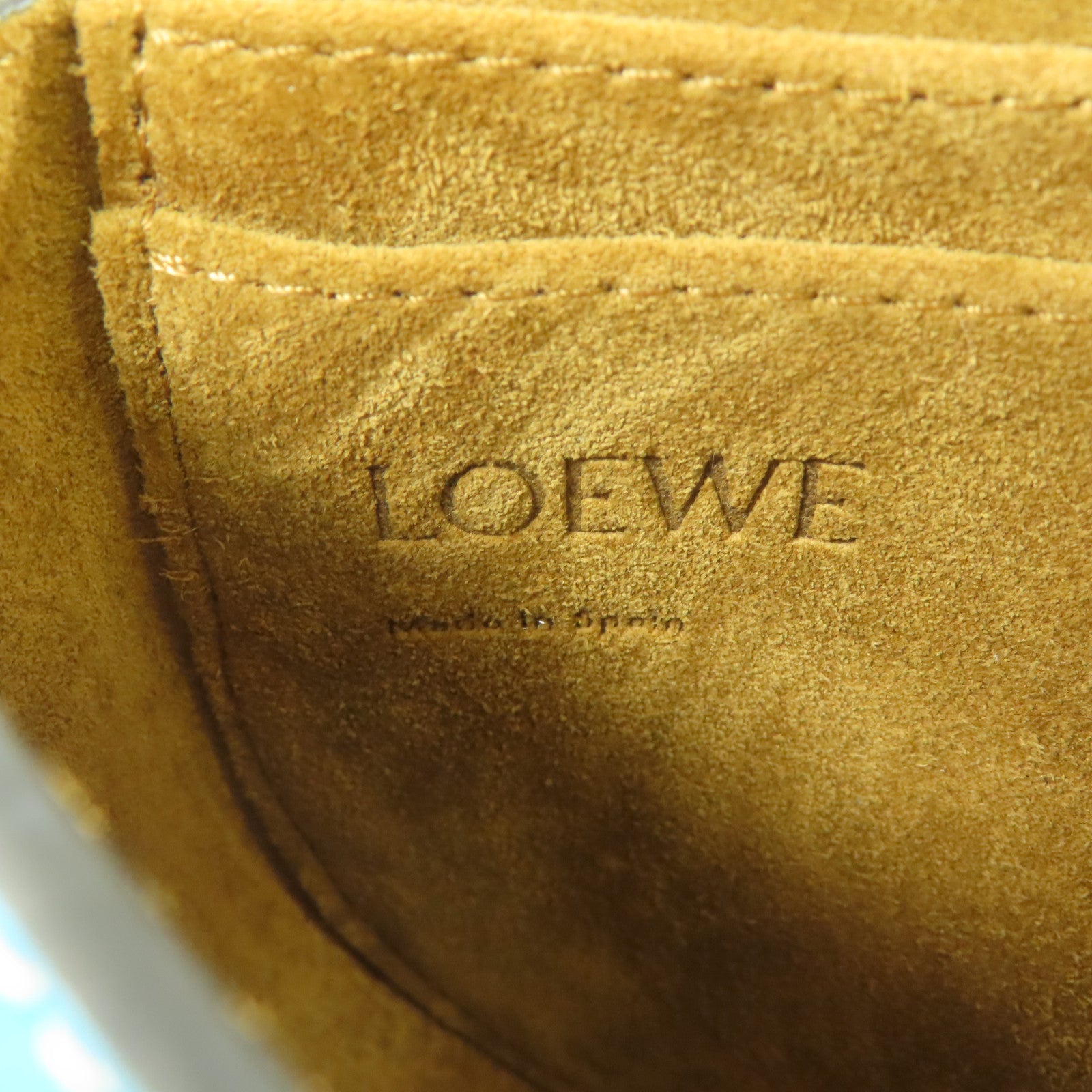 LOEWE 牛皮皮革Gate Bumbag銀扣腰包藍色