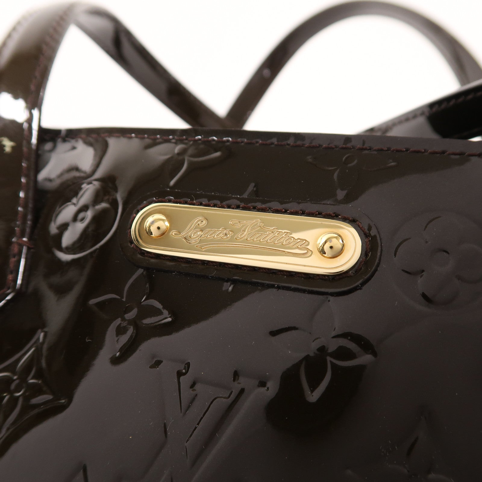 LOUIS VUITTON Vernis Vernis Wilshire MM金扣肩背袋