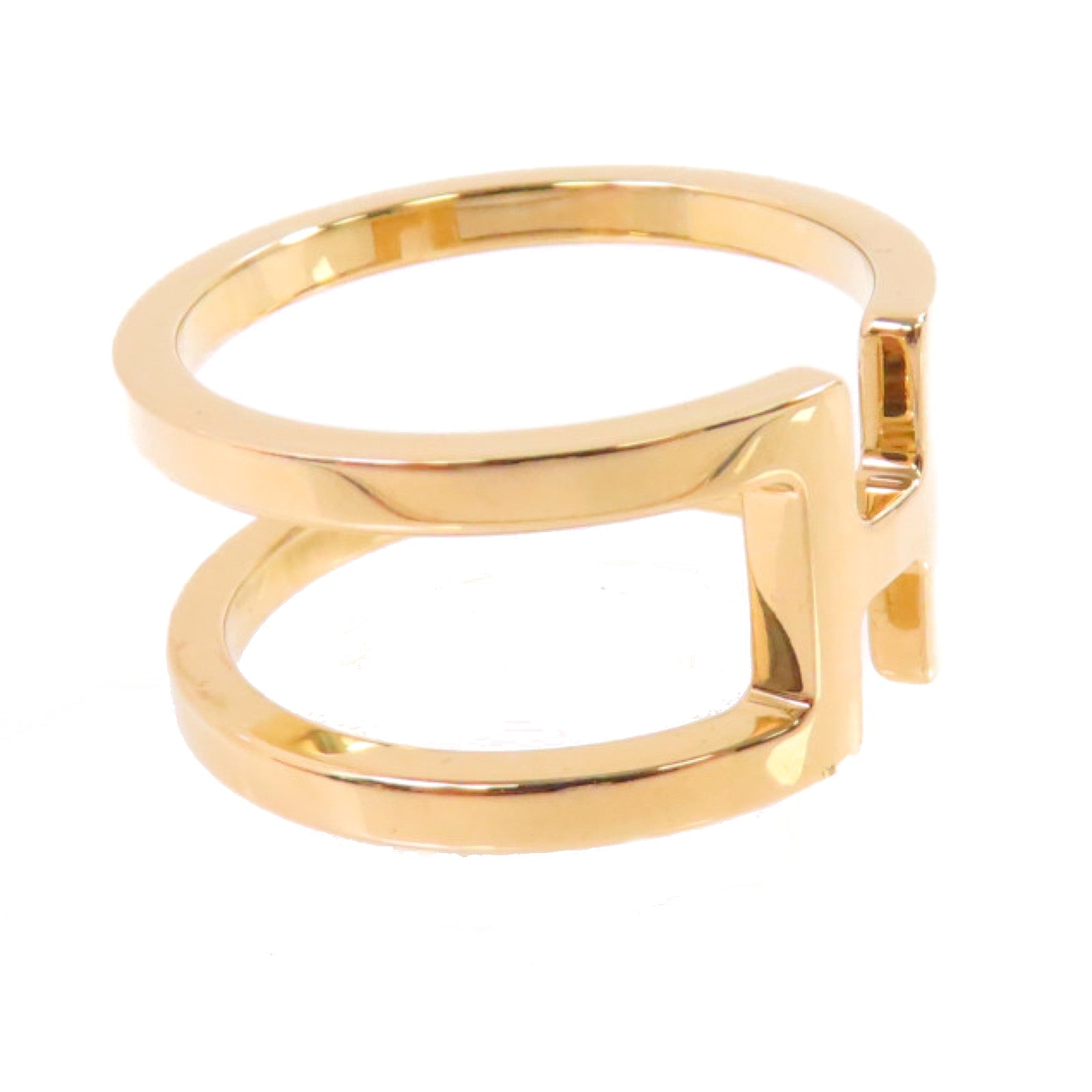 HERMES 金屬Permabrass H En Rond Scarf Ring絲巾扣
