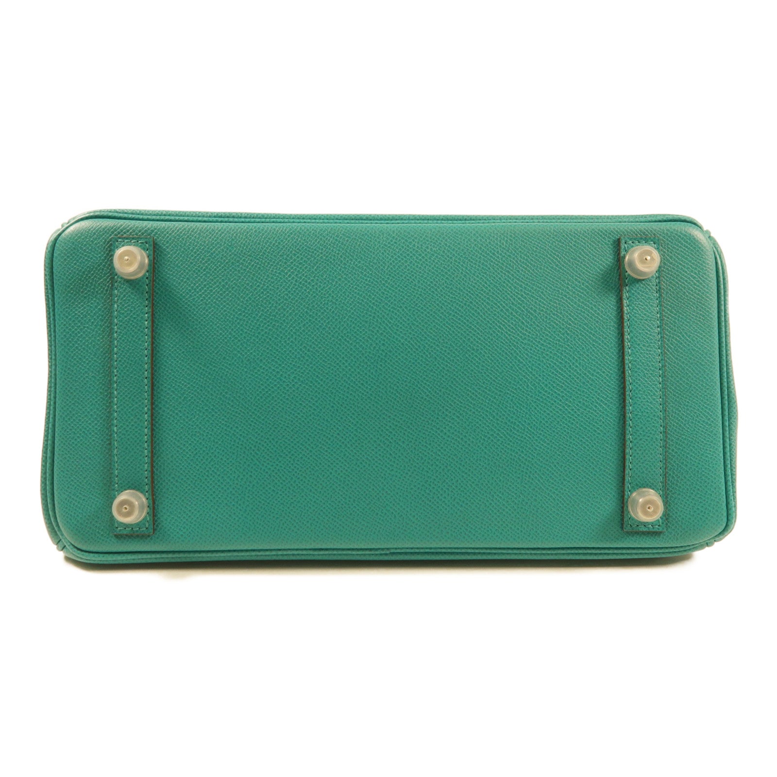 HERMES Epsom皮革Birkin 30銀扣手挽袋7F Bleu Paon