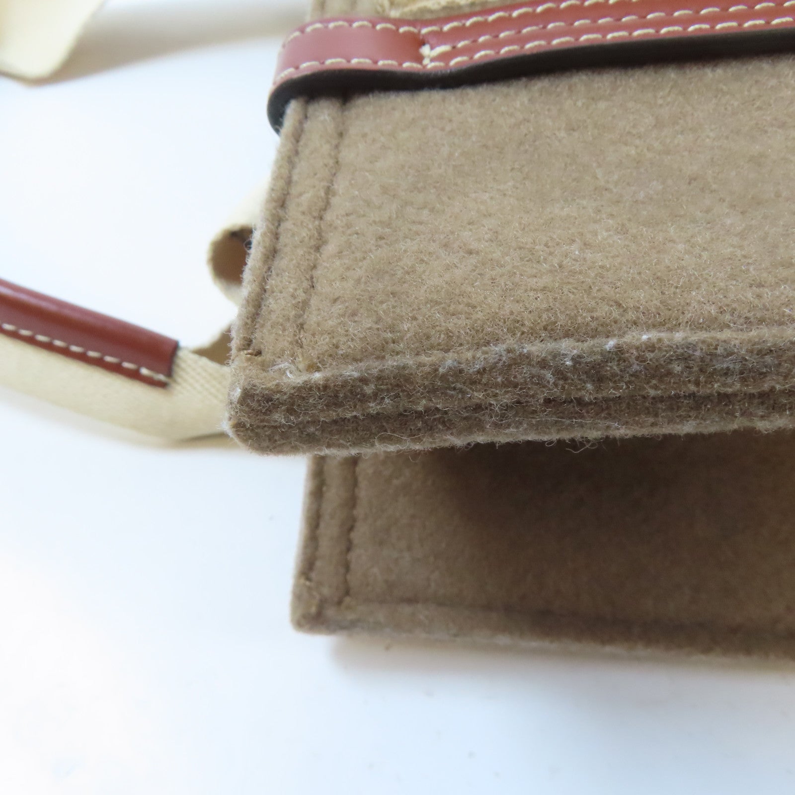 Chloe 聚酯纖維Woody Tote Bag金扣手挽袋啡色