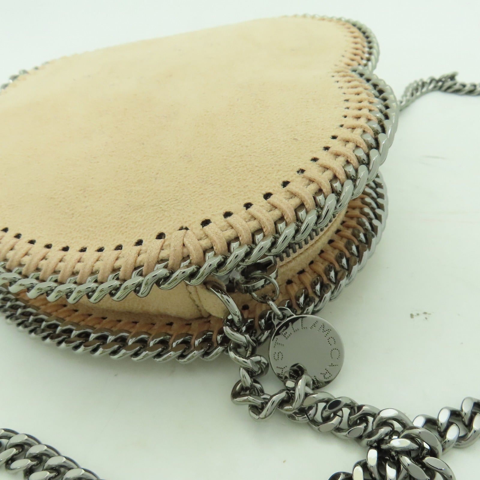 SELECTION 【激減優惠】聚酯纖維Chain Shoulder Bag銀扣鏈帶肩背袋粉紅色