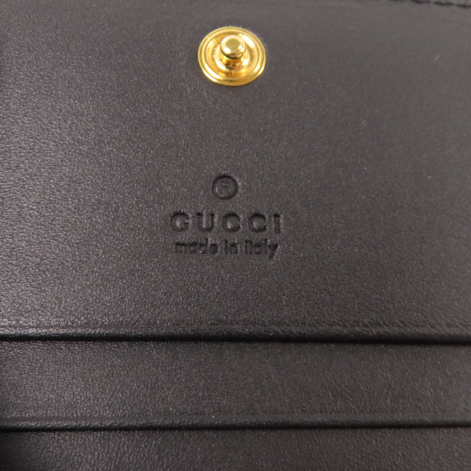 GUCCI 塗層帆布Bee Card Case金扣零錢包/卡套
