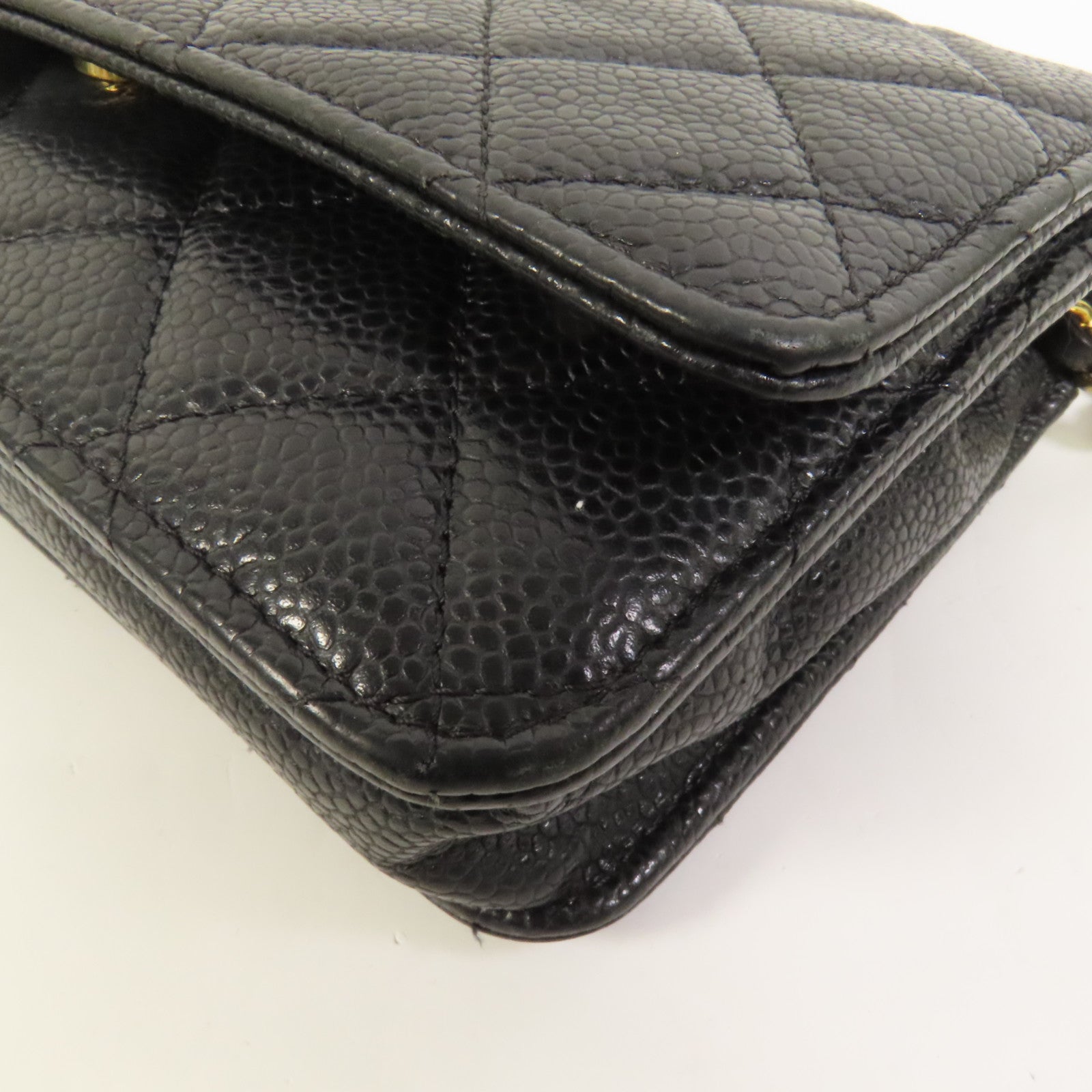 CHANEL 牛皮皮革WOC Wallet On Chain金扣鏈帶肩背袋