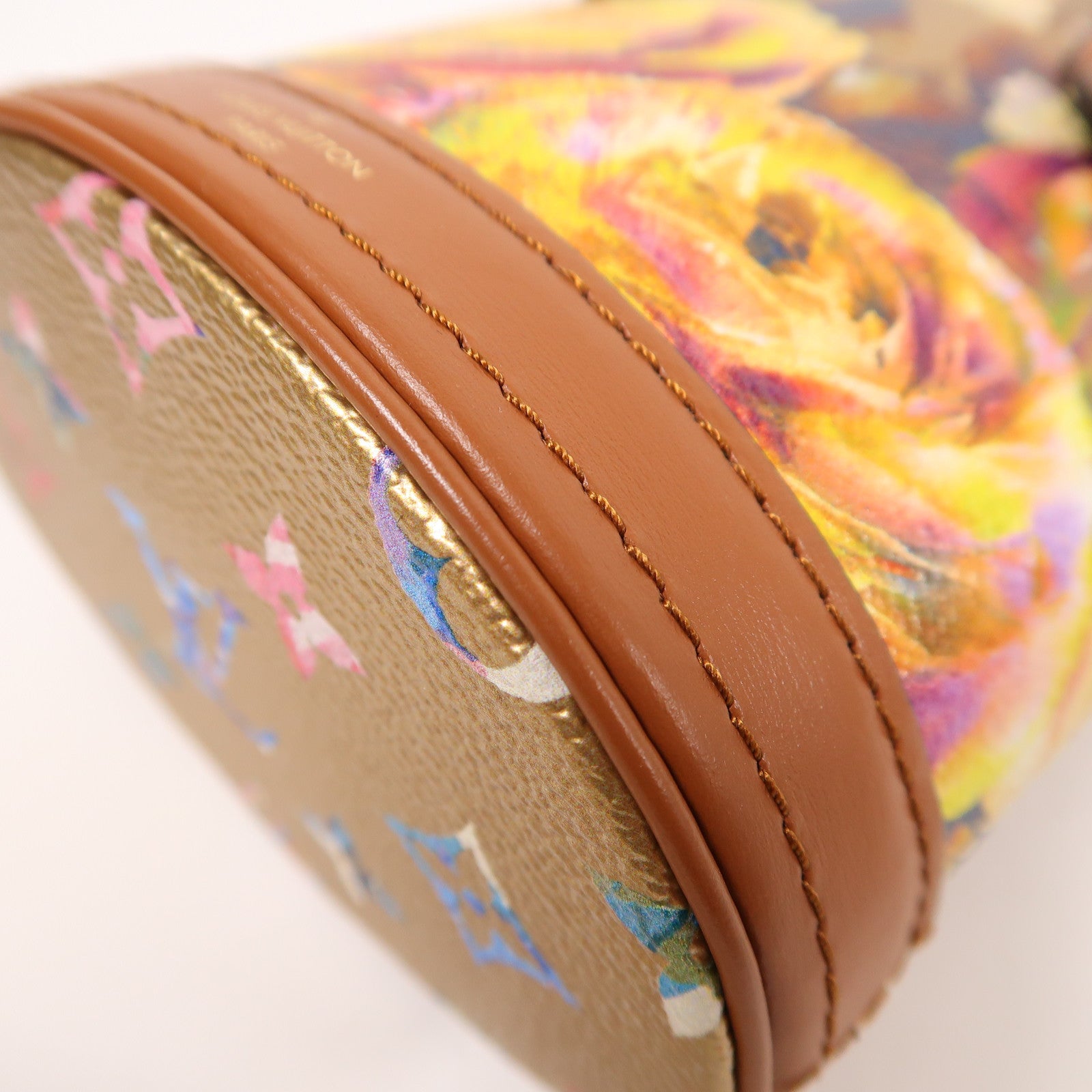 LOUIS VUITTON Floral Monogram Garden Nano Bucket金扣手挽肩背兩用袋
