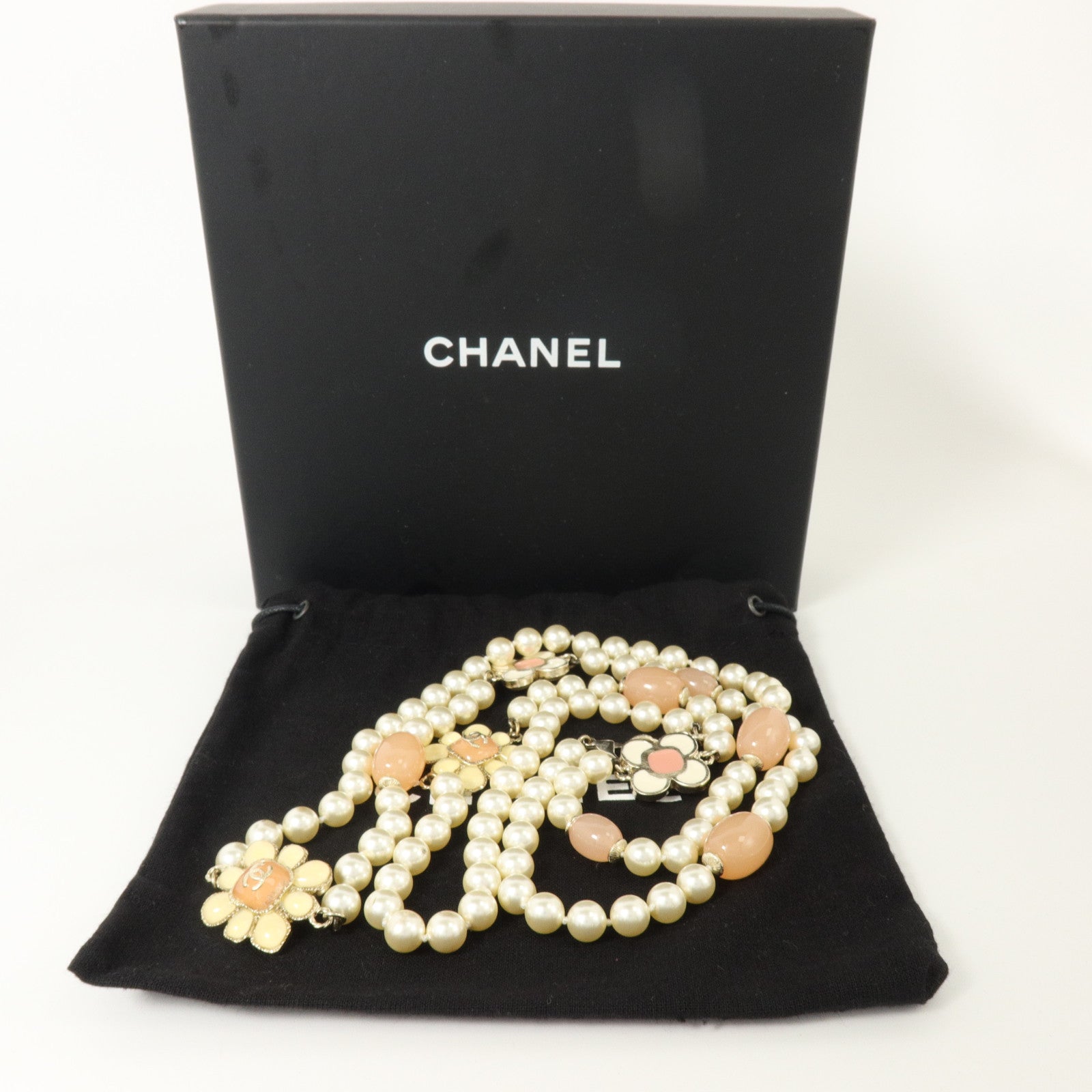 CHANEL 金屬/PVC Long Necklace項鏈