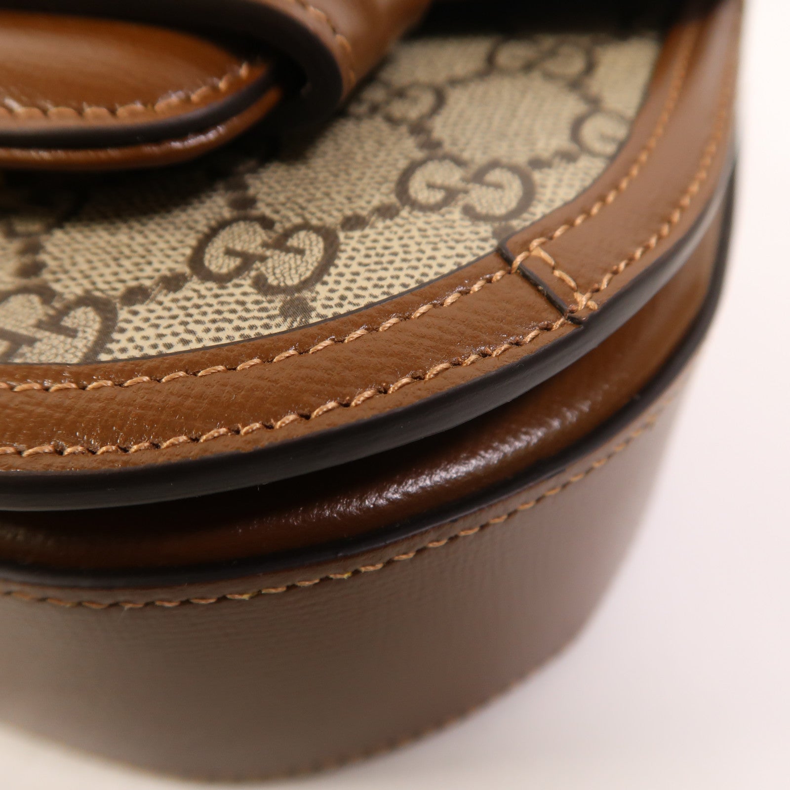GUCCI 塗層帆布Horsebit 1955 Mini Top Handle金扣手挽肩背兩用袋