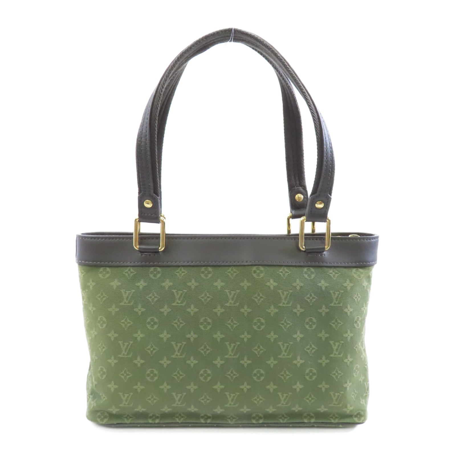 LOUIS VUITTON 帆布Lucille PM金扣肩背袋綠色