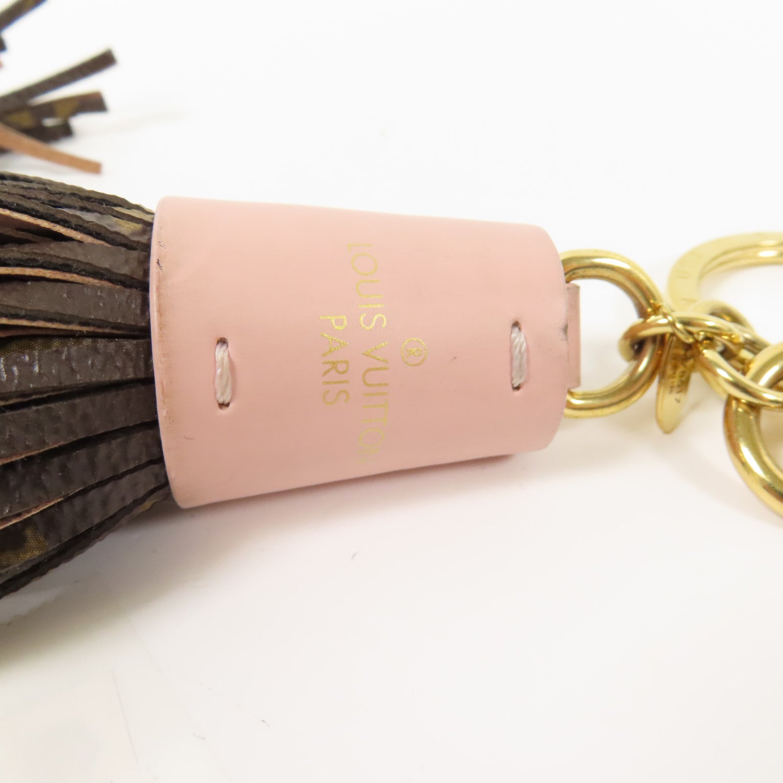 LOUIS VUITTON Monogram Tassel Bag Charm金扣掛飾