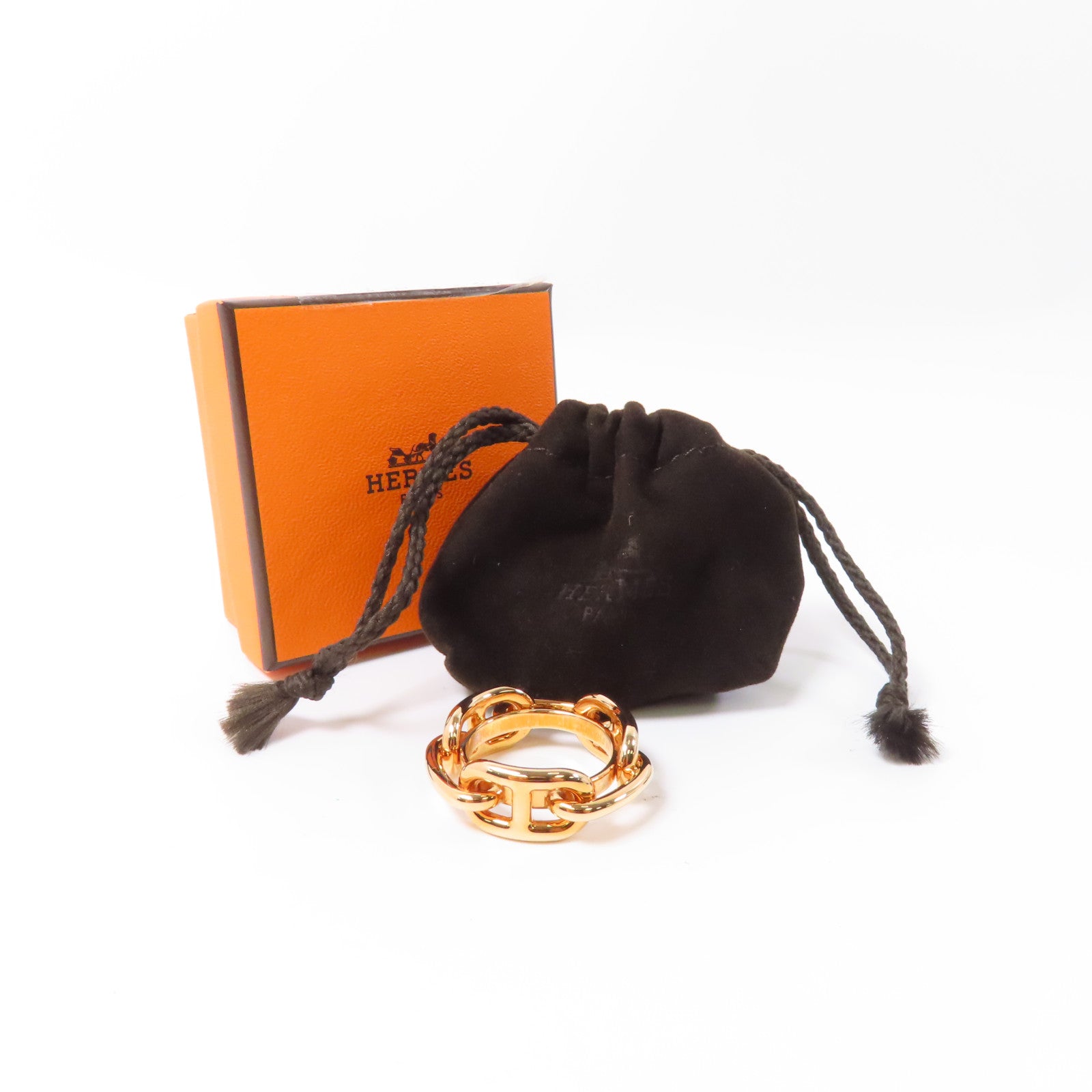 HERMES 金屬Scarf Ring圍巾環金色