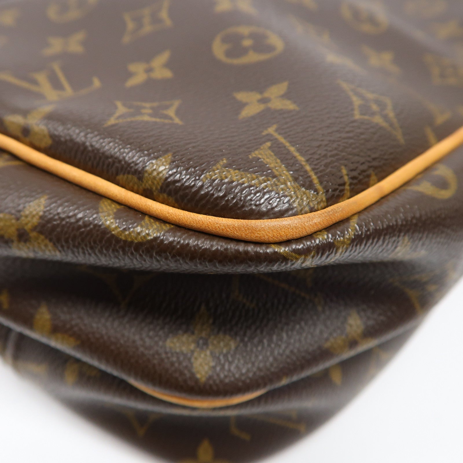 LOUIS VUITTON Monogram Reporter PM金扣肩背袋啡色