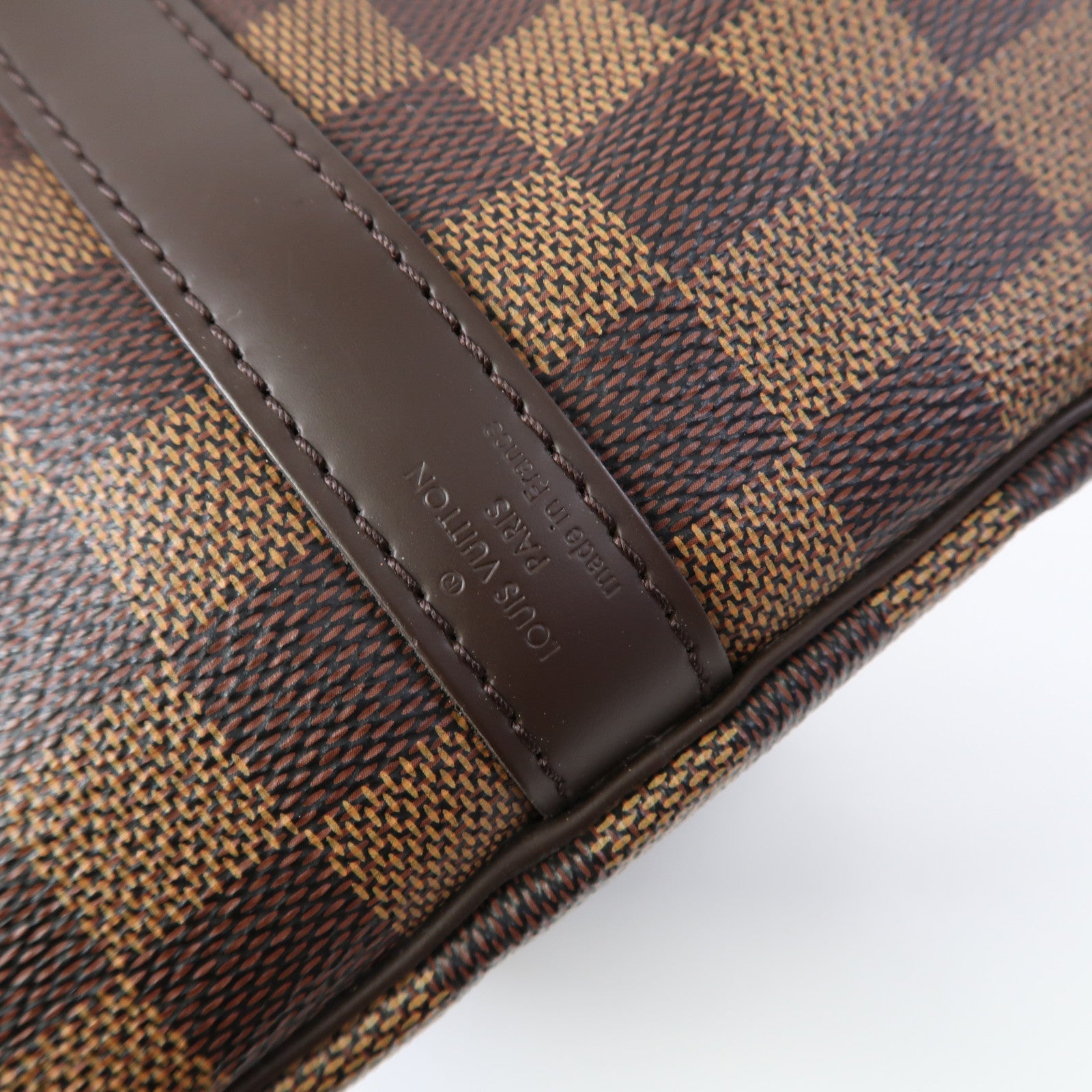 LOUIS VUITTON Damier Ebene Speedy Bandouliere 30金扣手挽肩背兩用袋啡色