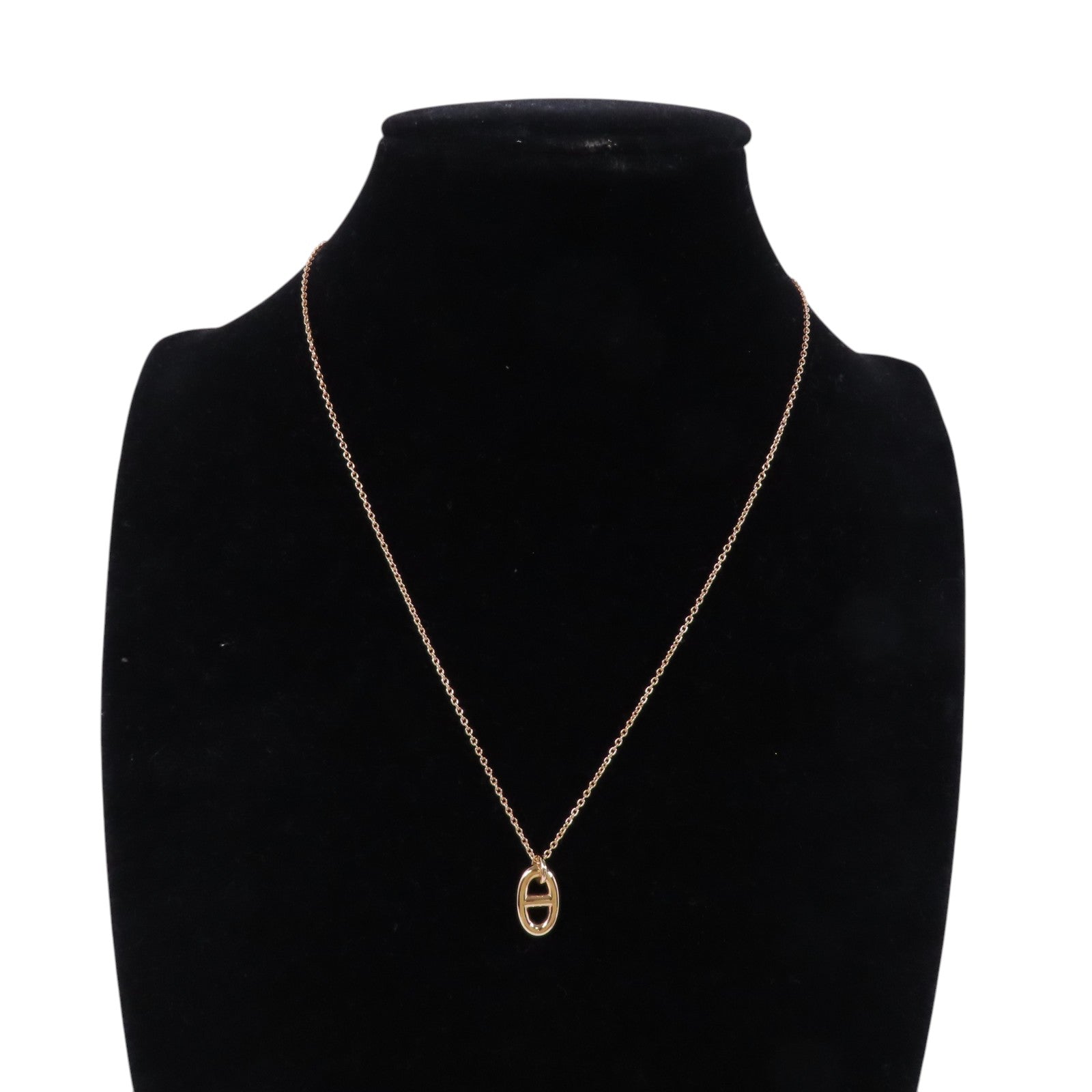 HERMES 18K玫瑰金Farandole PM Necklace金扣項鏈