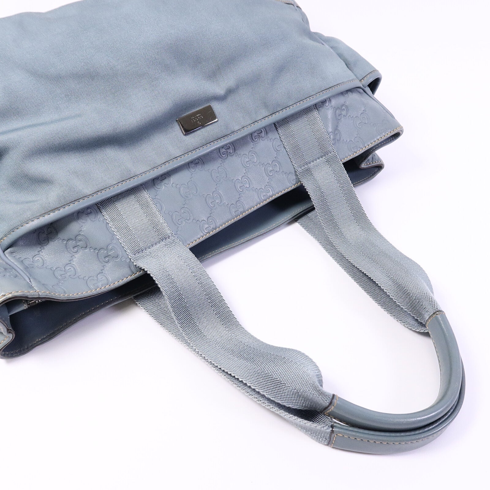 GUCCI 帆布/牛皮皮革Tote Bag手挽袋
