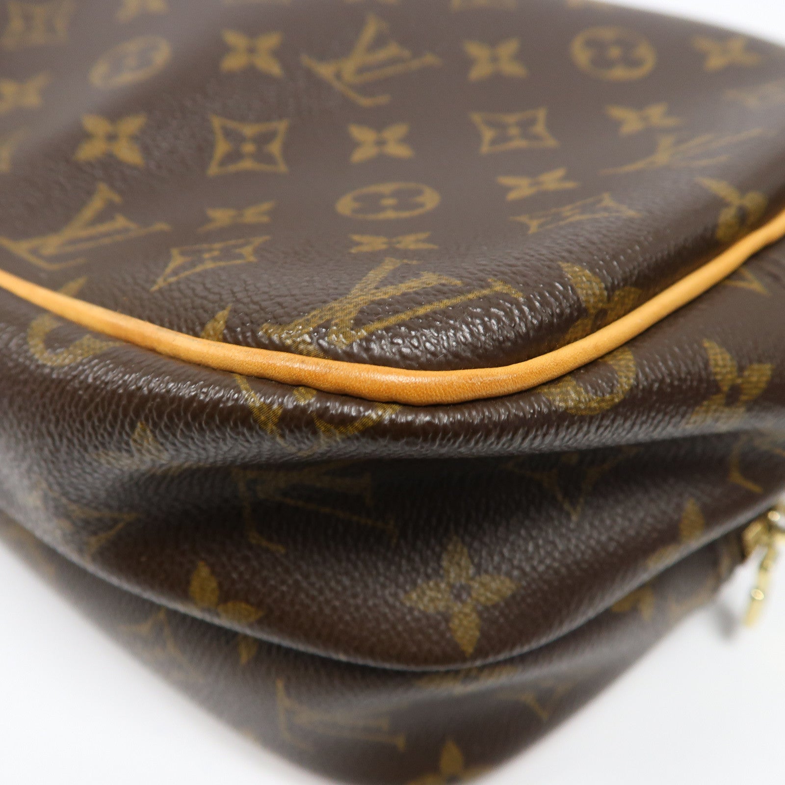 LOUIS VUITTON Monogram Reporter PM金扣肩背袋啡色