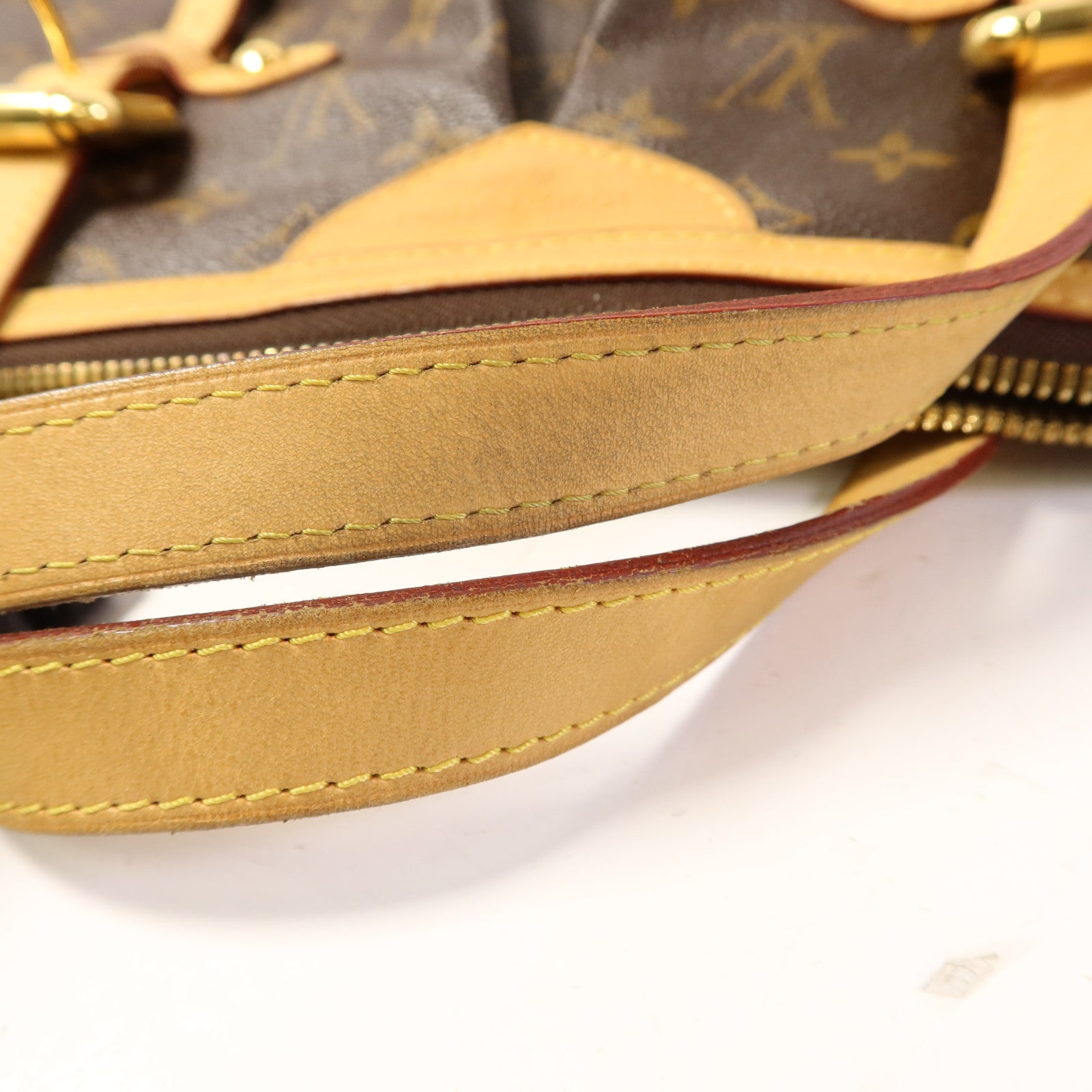 LOUIS VUITTON Monogram Palermo GM金扣手挽肩背兩用袋棕色