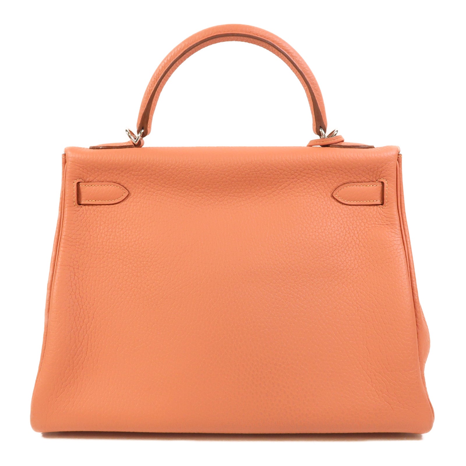 HERMES Clemence皮革Kelly 32 Amazon銀扣手挽肩背兩用袋Rose Tea